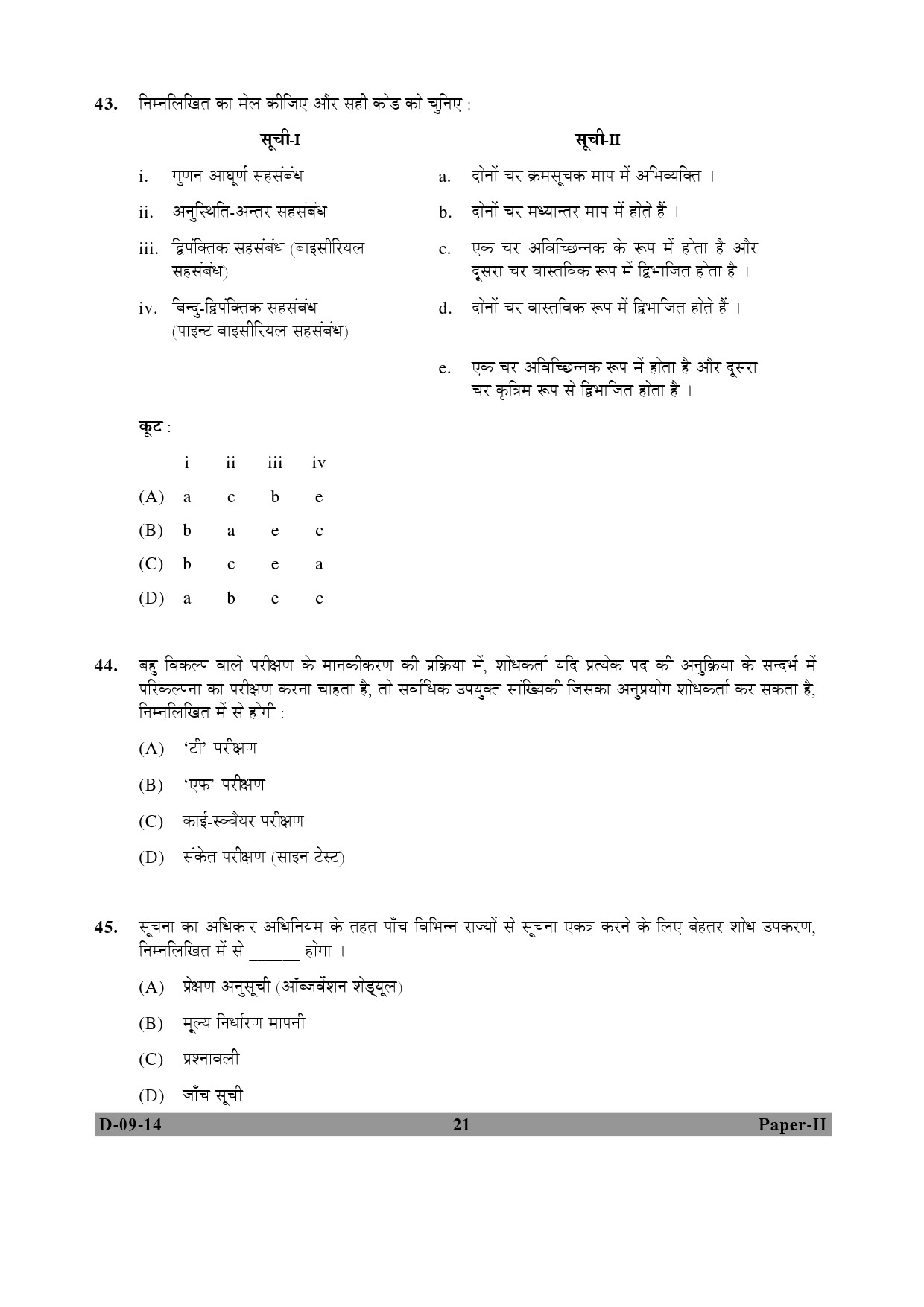 UGC NET Education Question Paper II December 2014 21