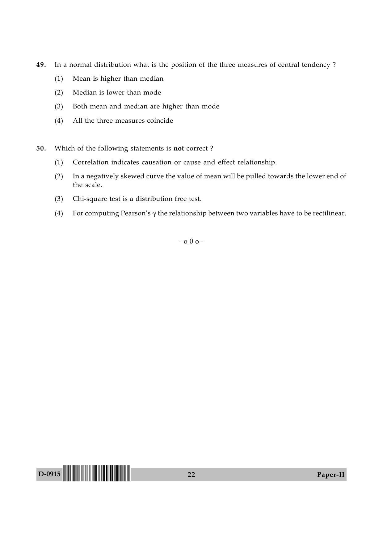 UGC NET Education Question Paper II December 2015 22