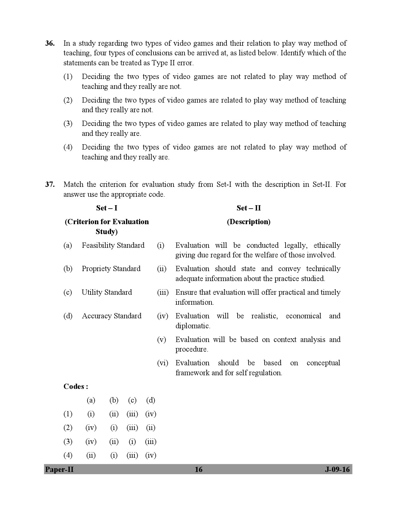 UGC NET Education Question Paper II July 2016 16