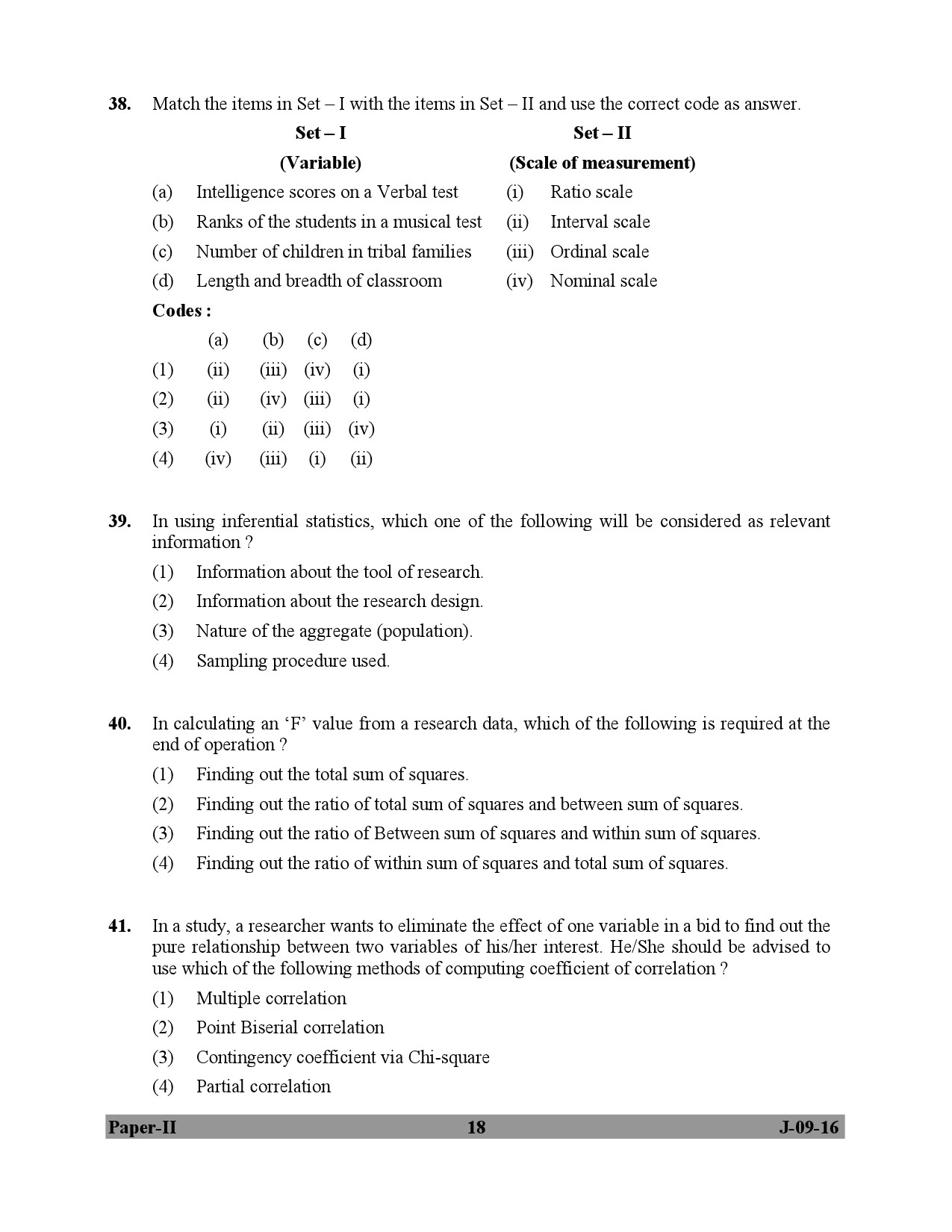 UGC NET Education Question Paper II July 2016 18