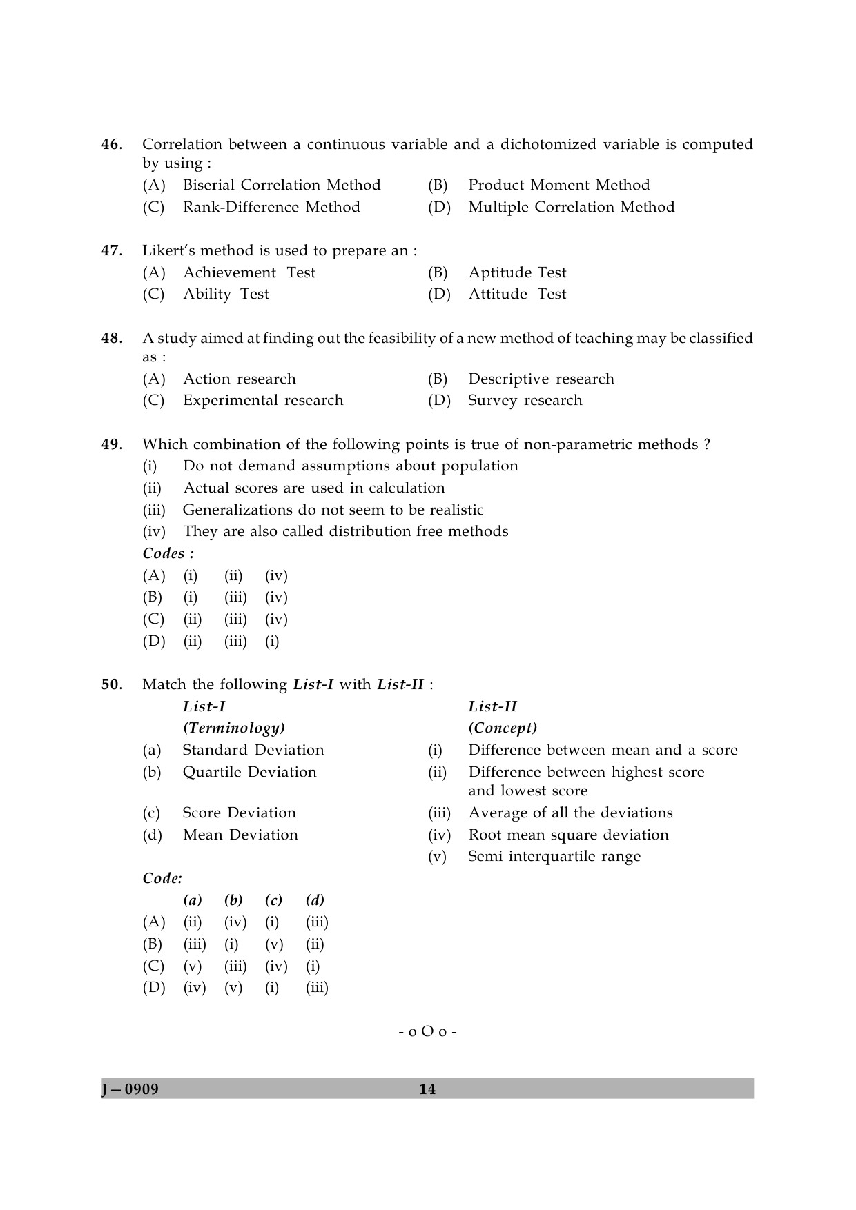 UGC NET Education Question Paper II June 2009 14