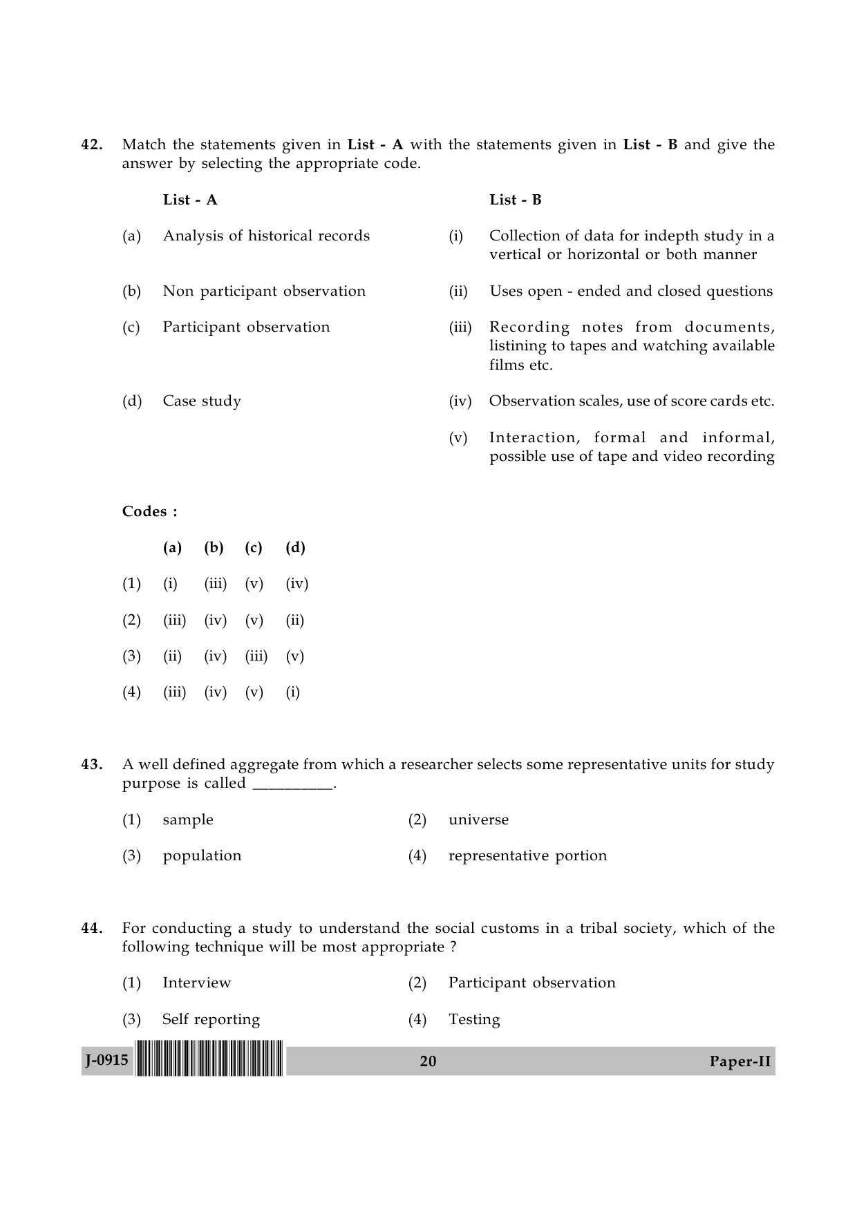 UGC NET Education Question Paper II June 2015 20