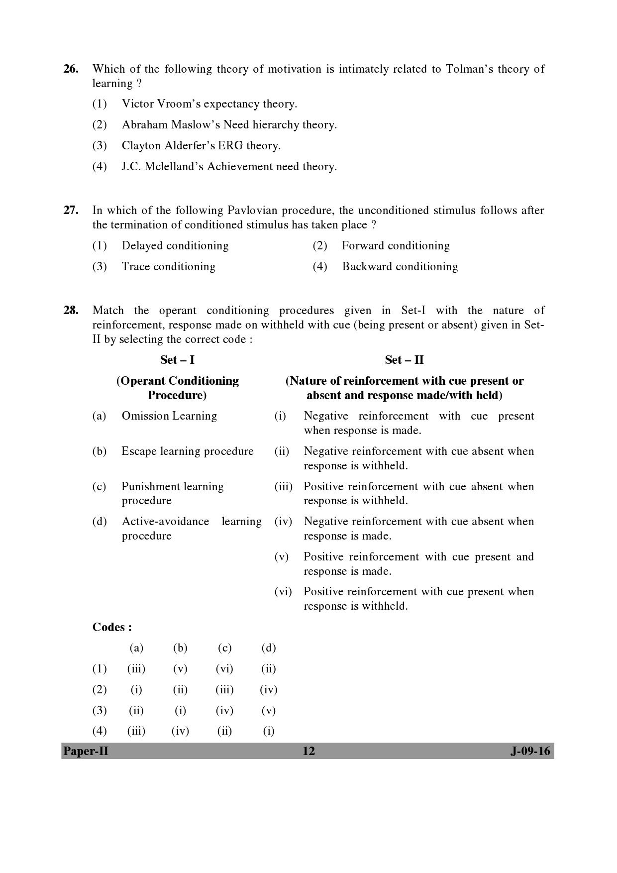 UGC NET Education Question Paper II Set 2 July 2016 12