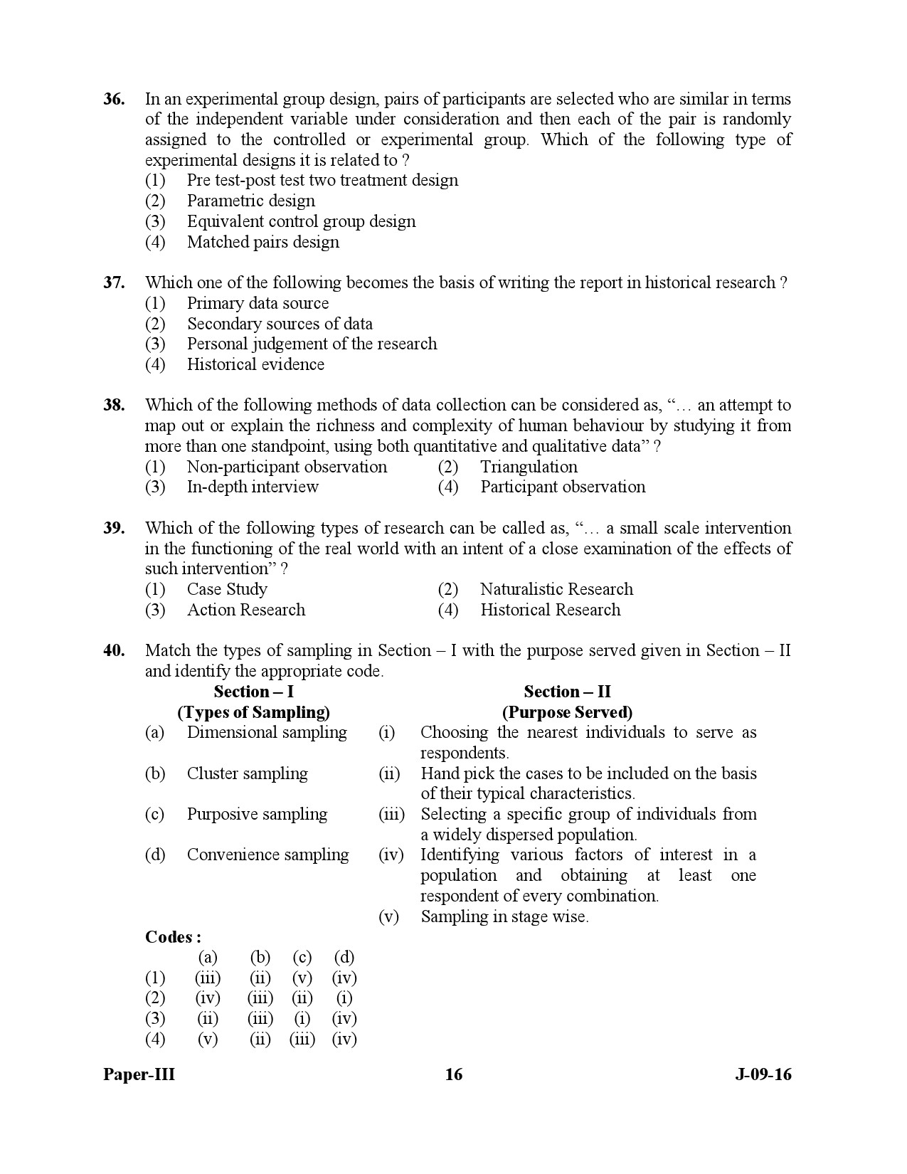 UGC NET Education Question Paper III July 2016 16