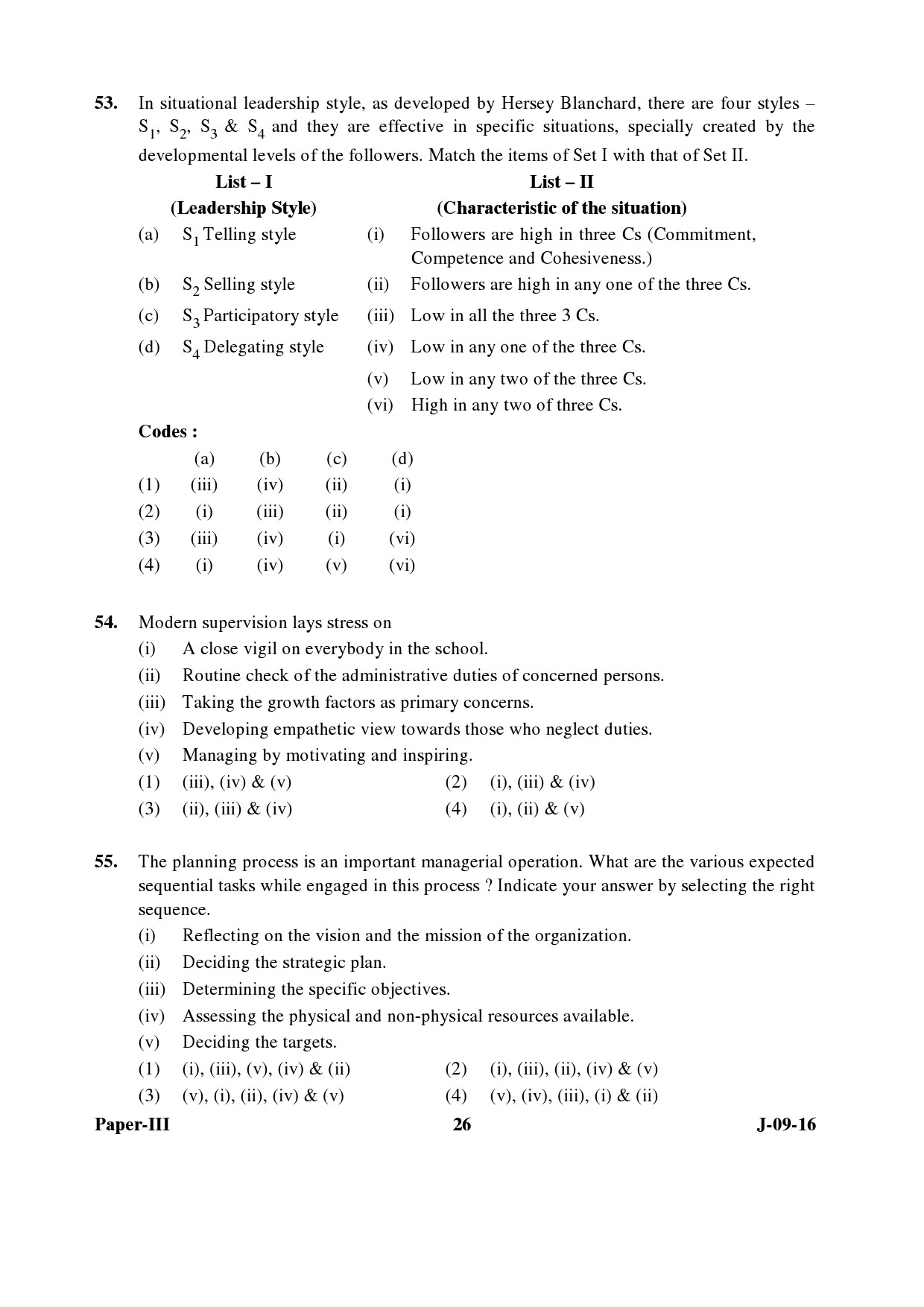 UGC NET Education Question Paper III Set 2 July 2016 26