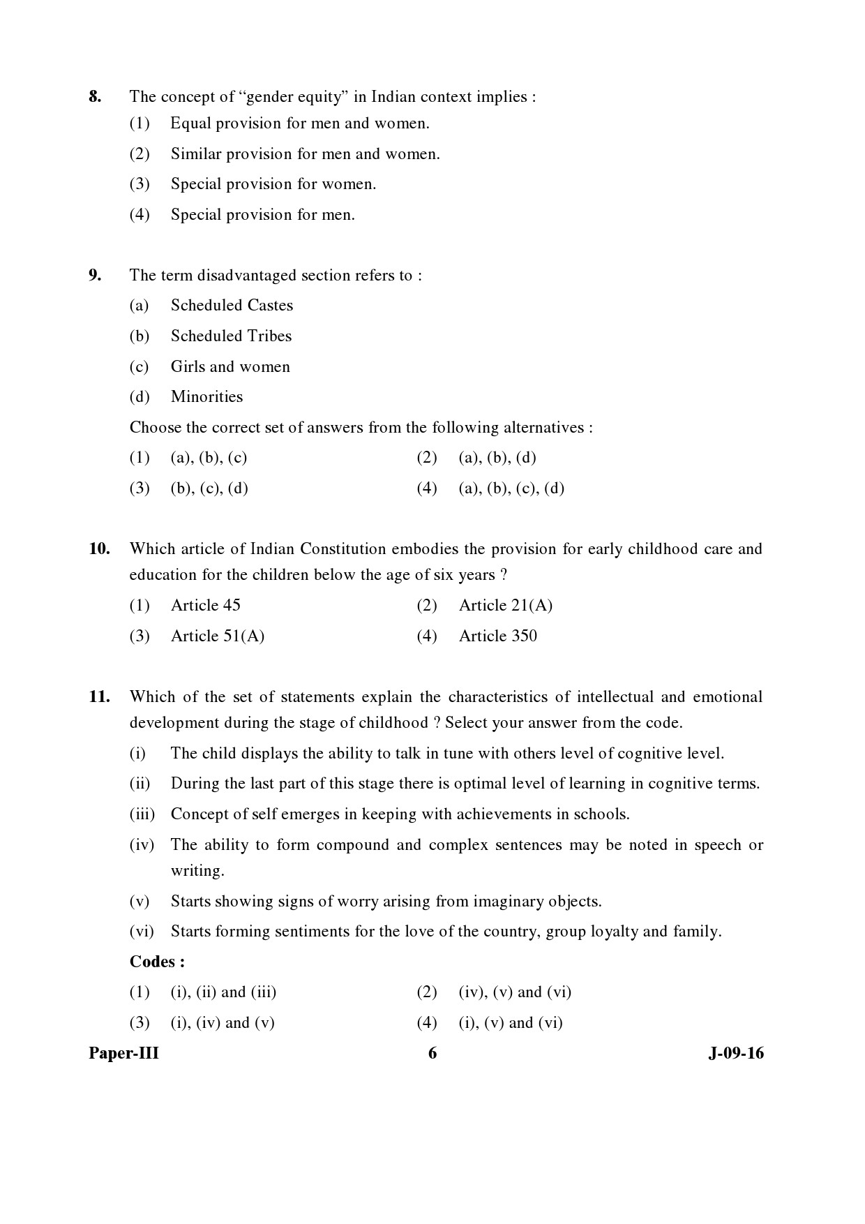 UGC NET Education Question Paper III Set 2 July 2016 6