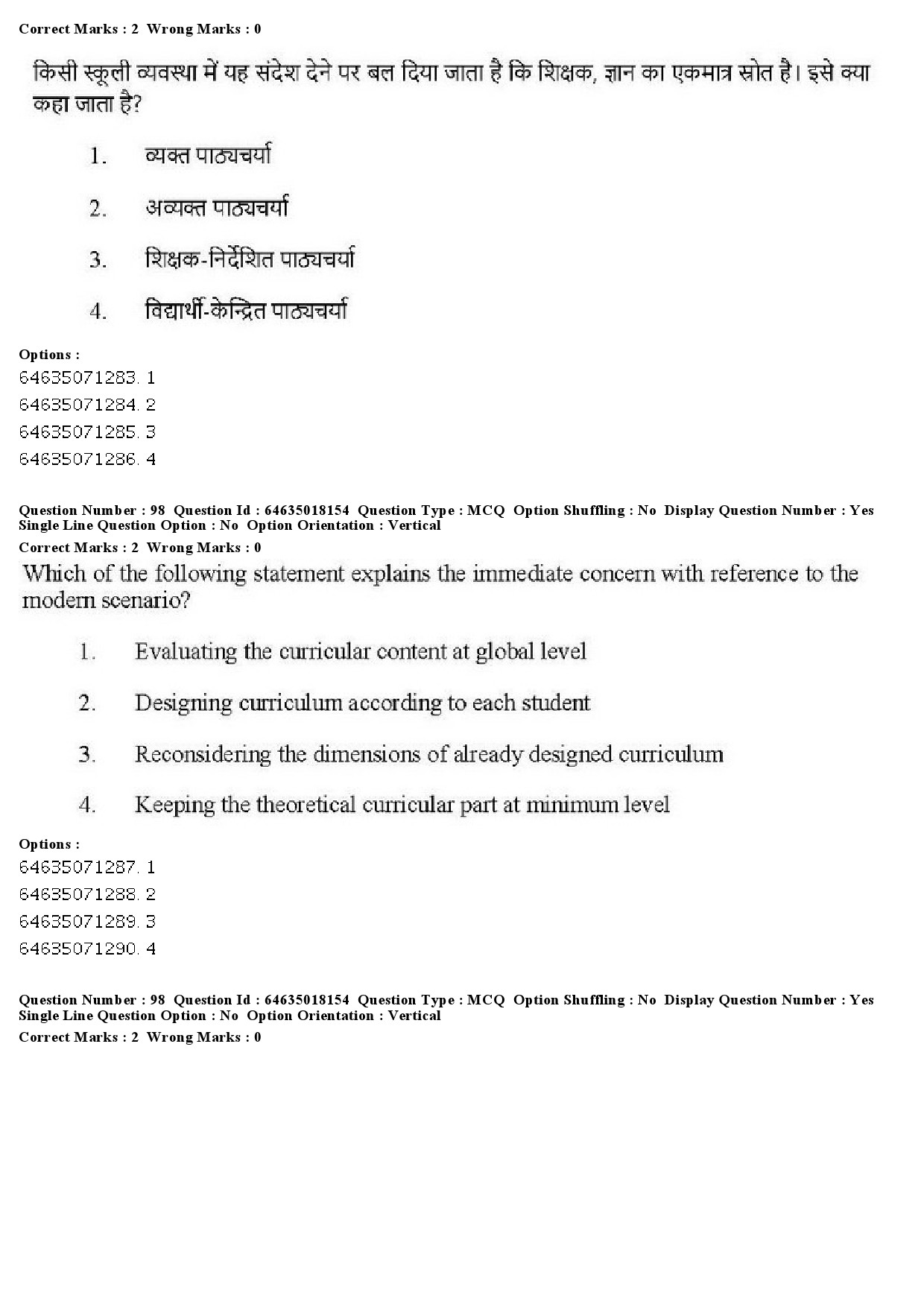 UGC NET Education Question Paper June 2019 98