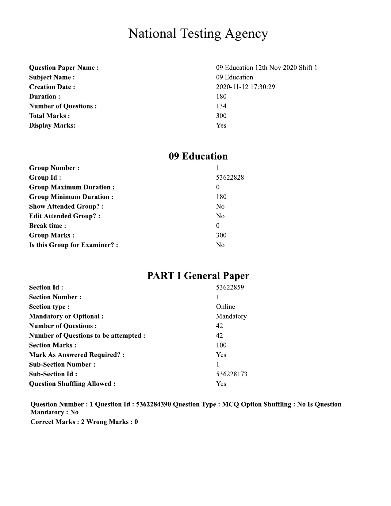 UGC NET Education Question Paper September 2020 1