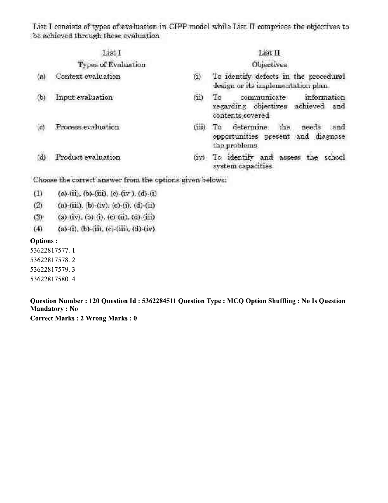 UGC NET Education Question Paper September 2020 134