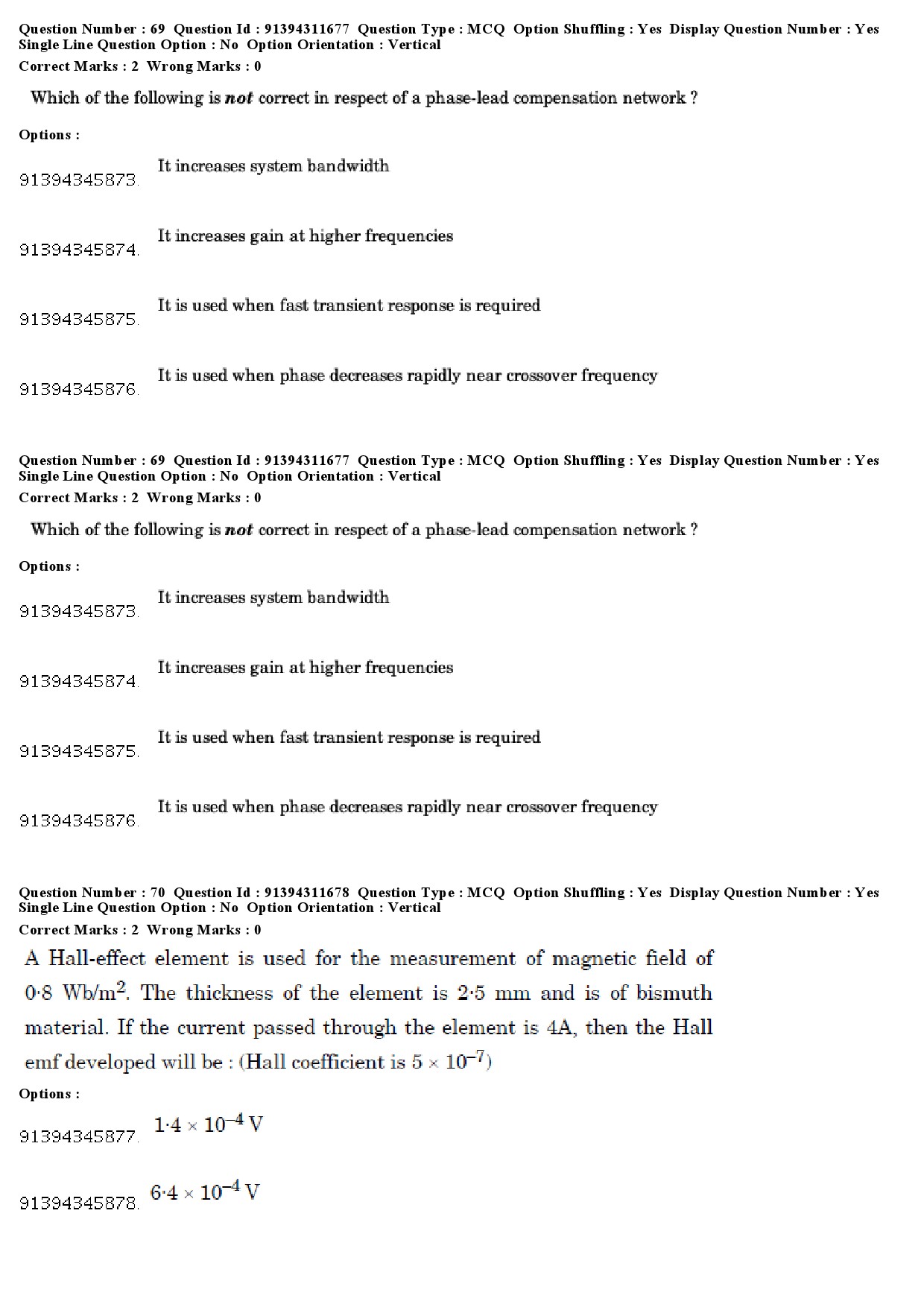 UGC NET Electronic Science Question Paper December 2018 65