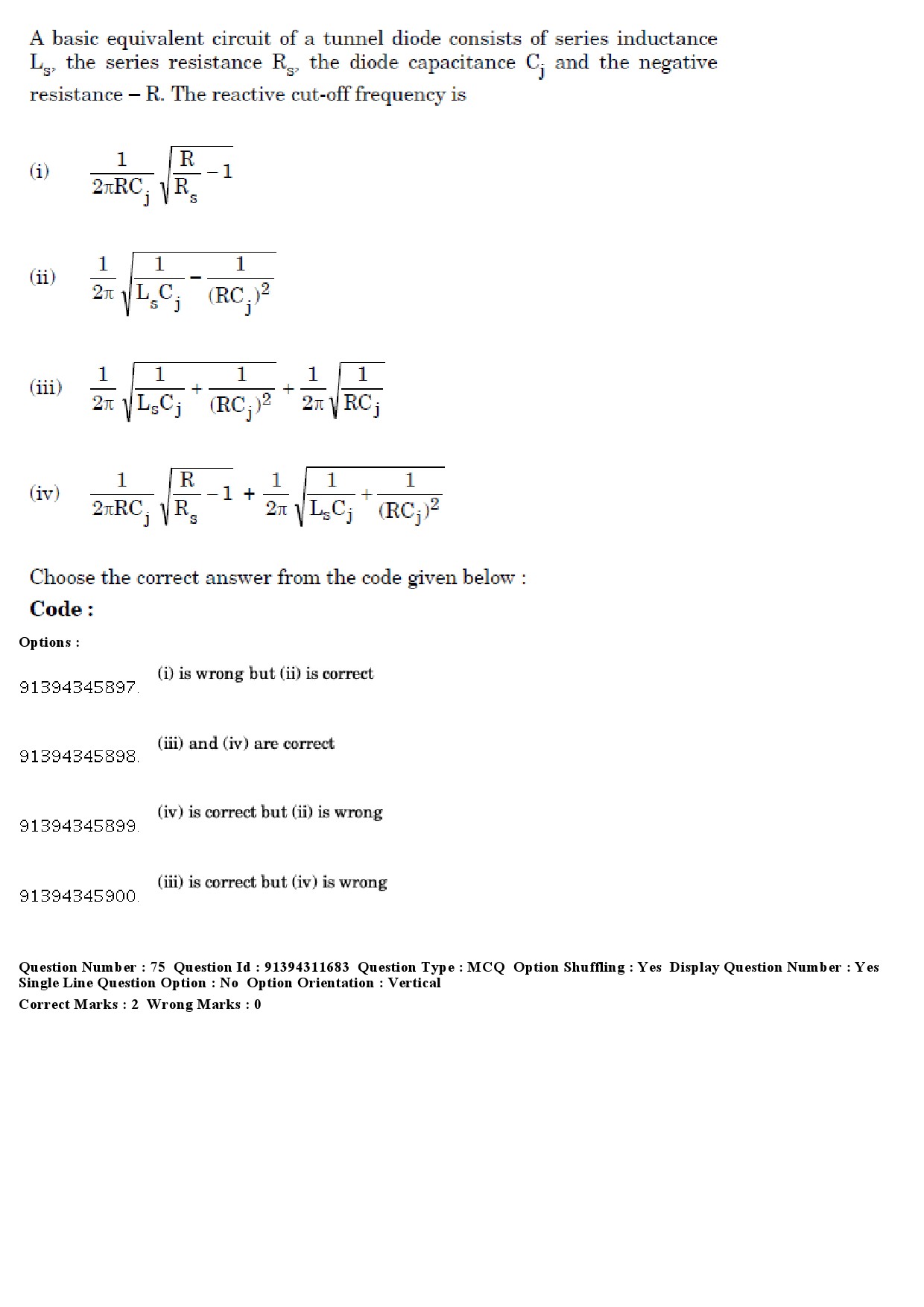 UGC NET Electronic Science Question Paper December 2018 73