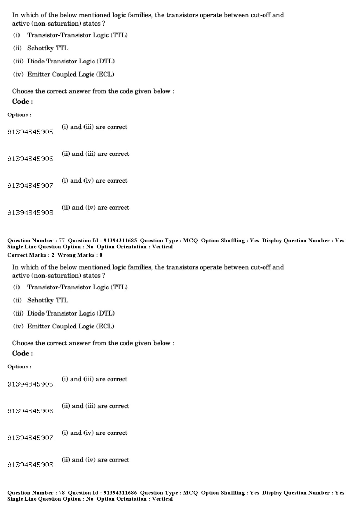 UGC NET Electronic Science Question Paper December 2018 77