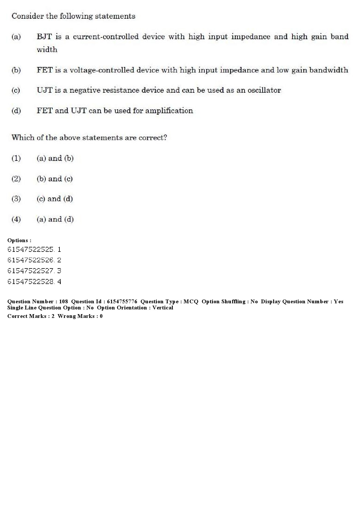 UGC NET Electronic Science Question Paper December 2019 100