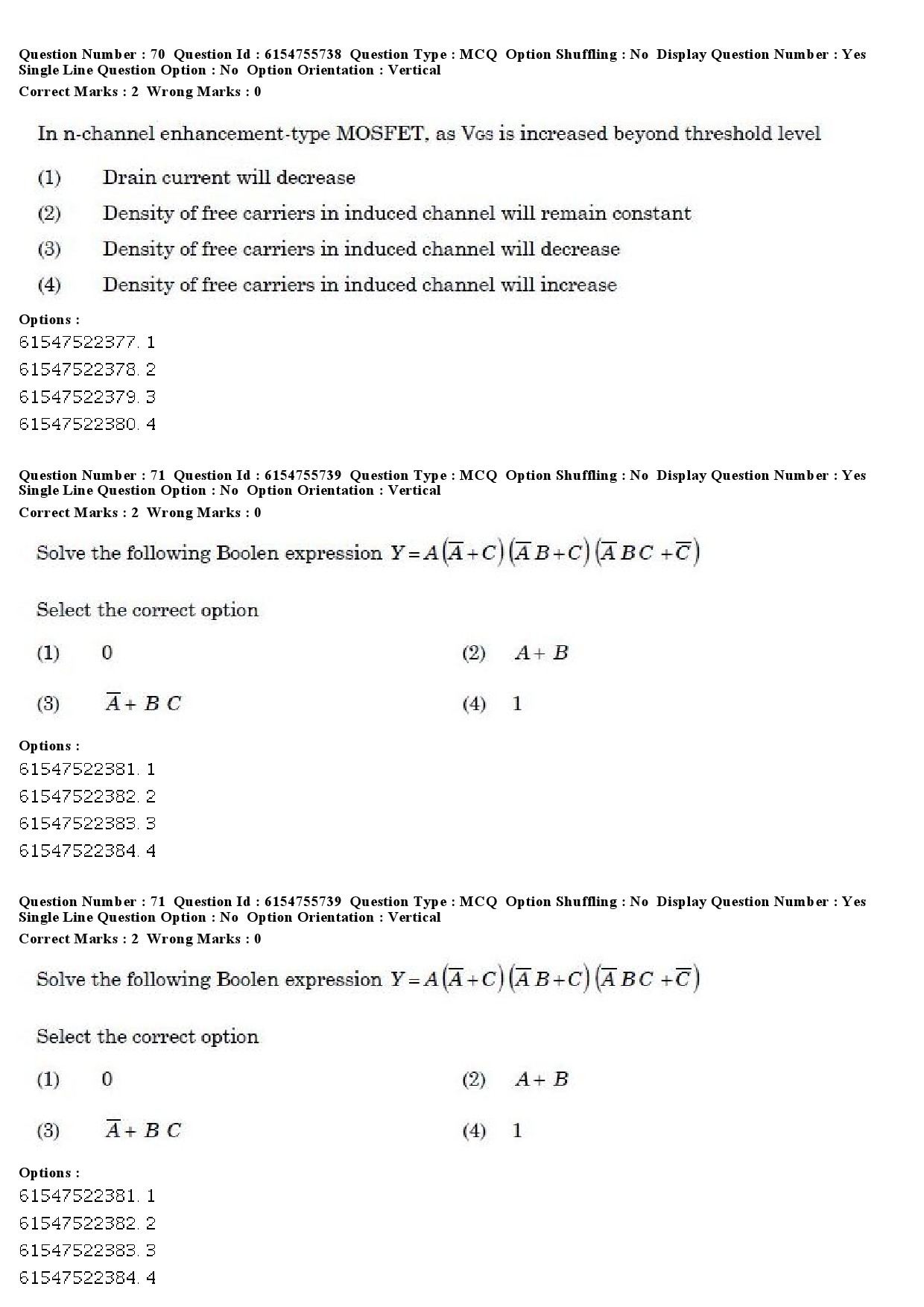 UGC NET Electronic Science Question Paper December 2019 62