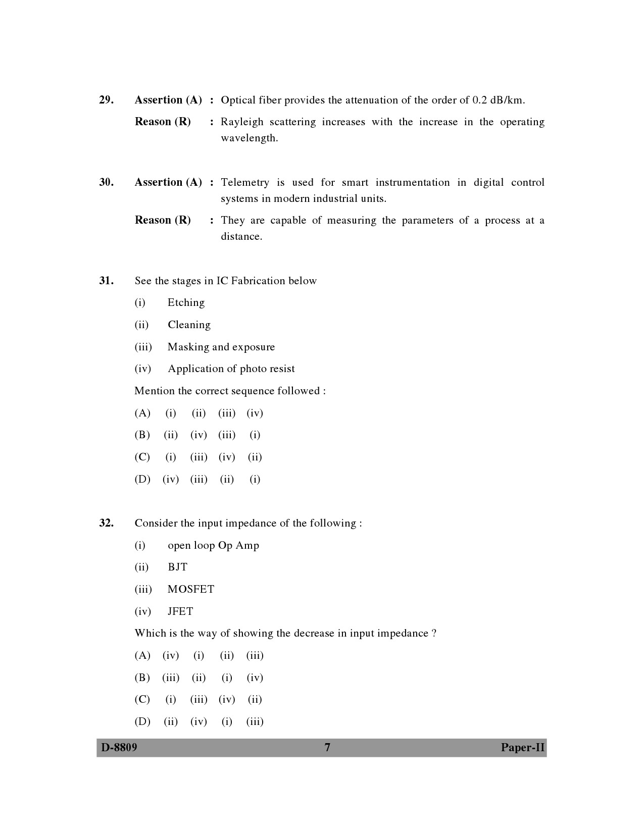 UGC NET Electronic Science Question Paper II December 2009 7