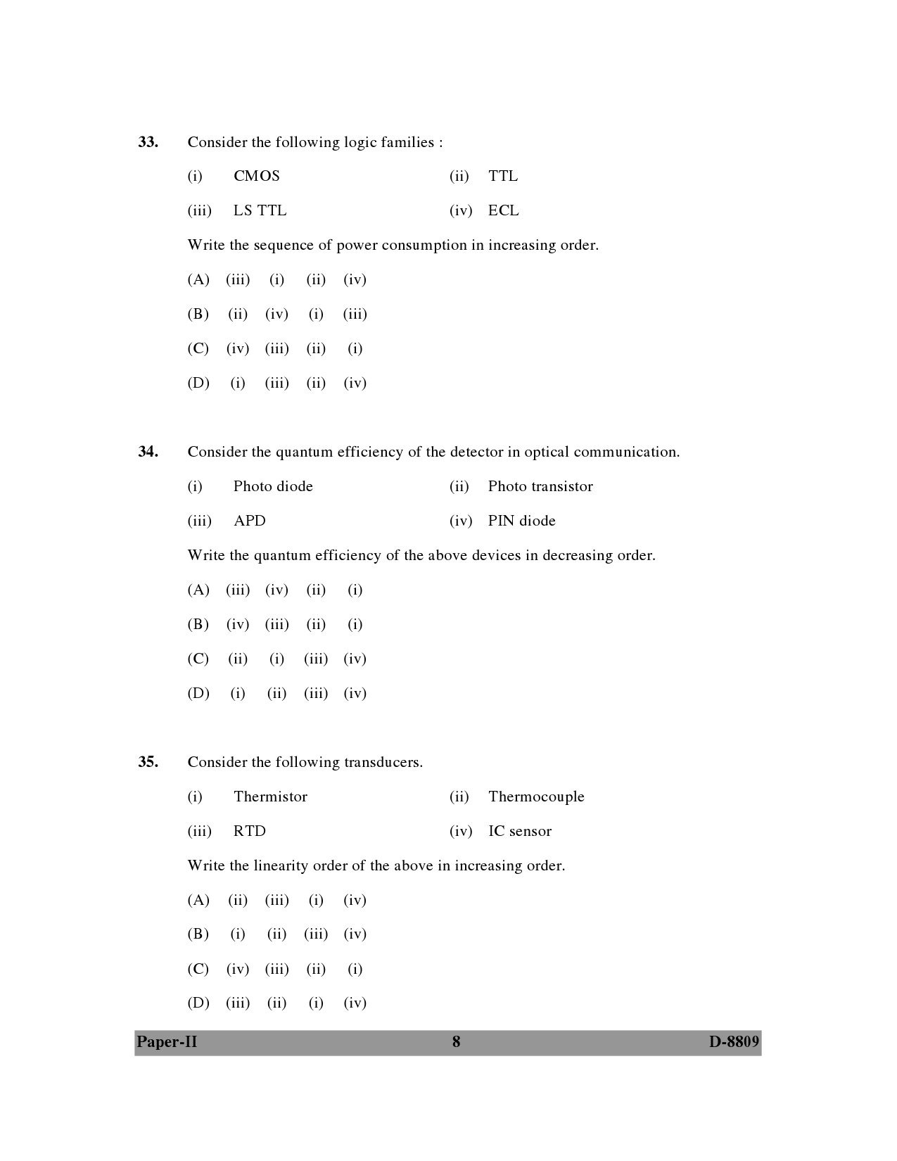 UGC NET Electronic Science Question Paper II December 2009 8