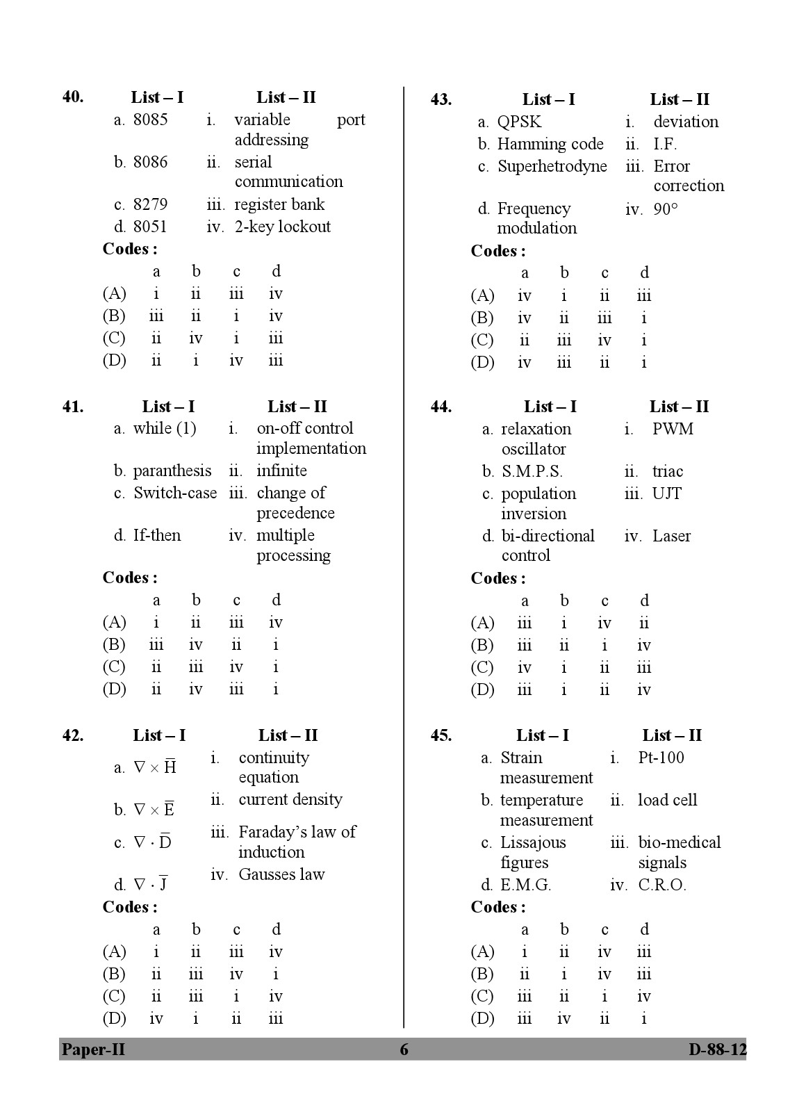 UGC NET Electronic Science Question Paper II December 2012 6