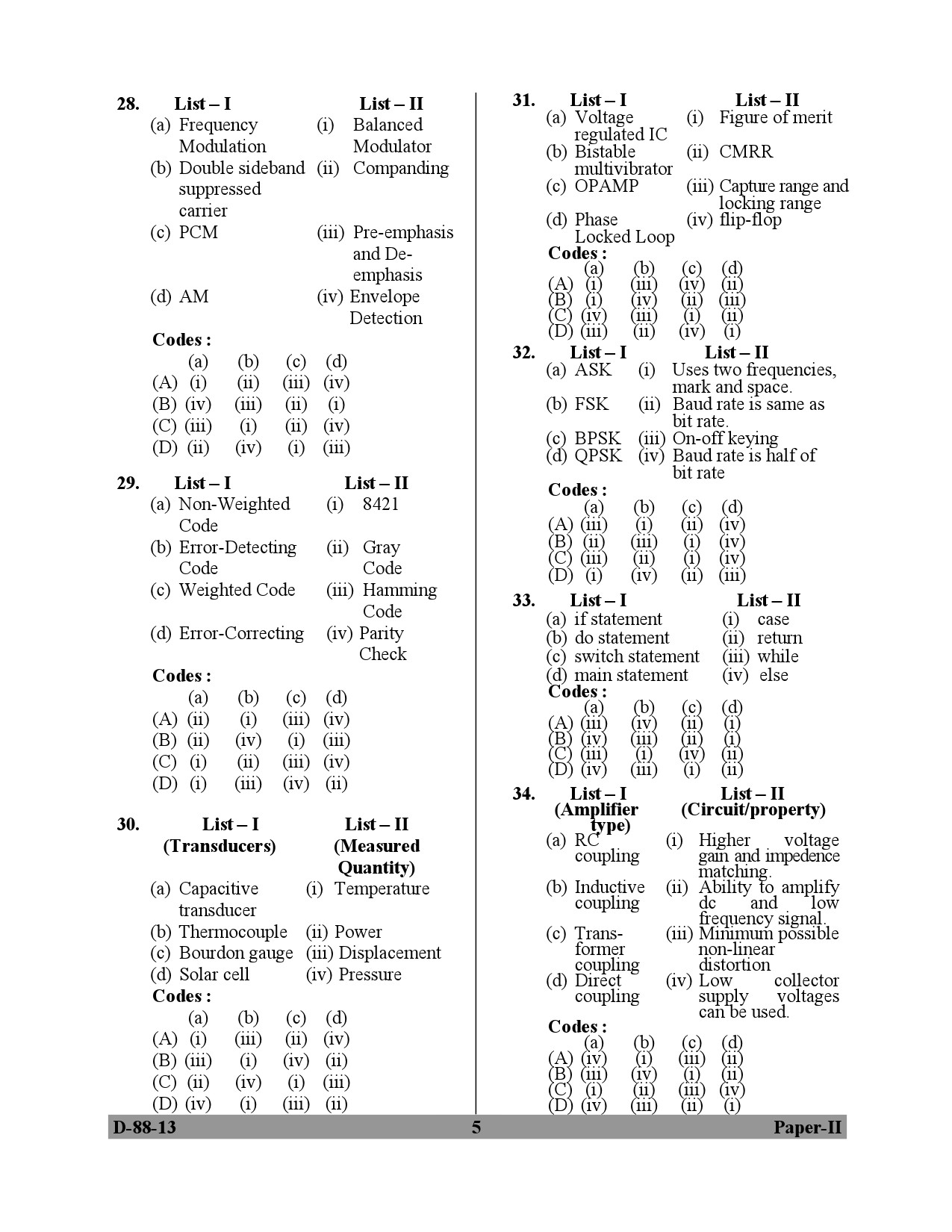 UGC NET Electronic Science Question Paper II December 2013 5