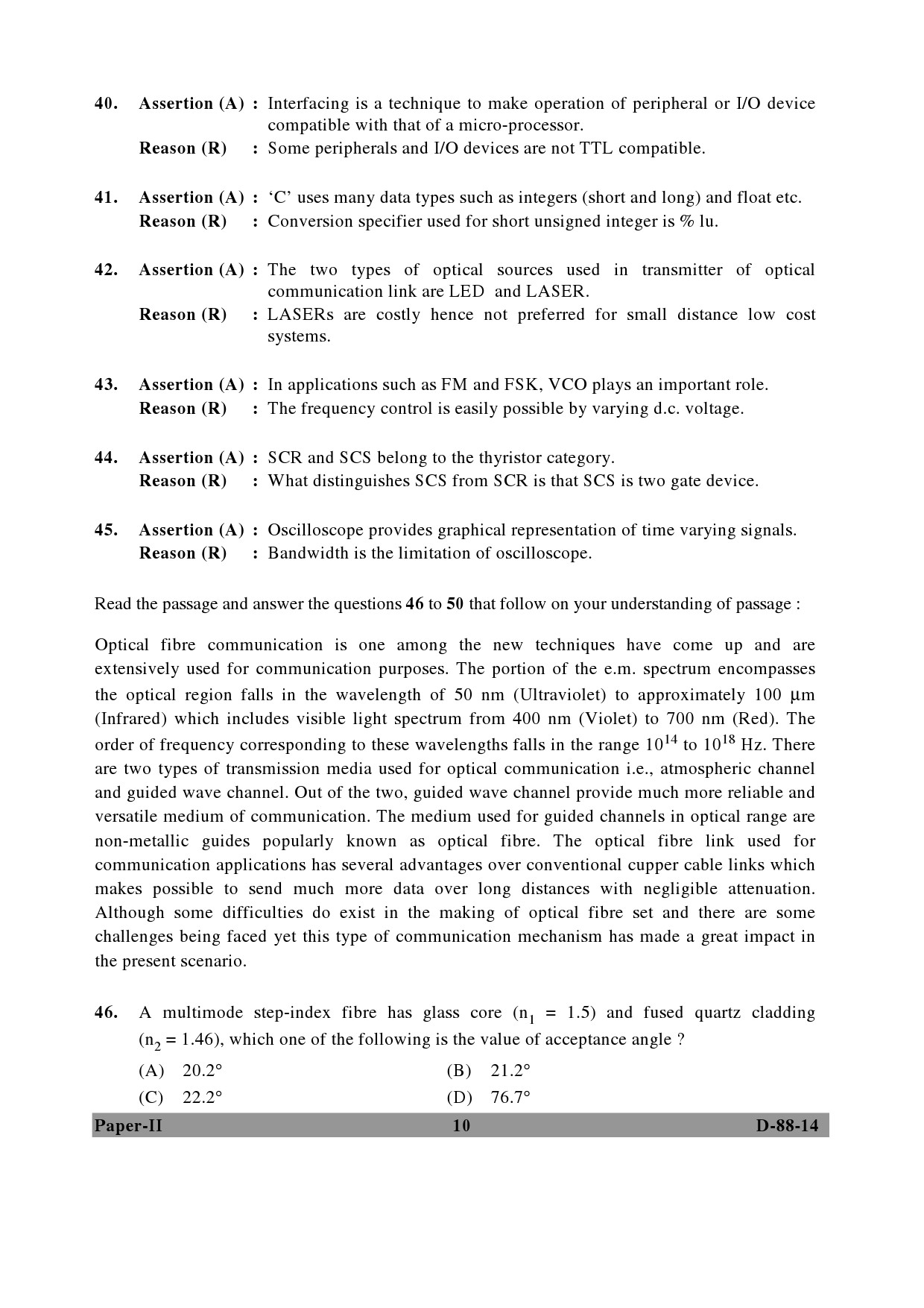 UGC NET Electronic Science Question Paper II December 2014 10