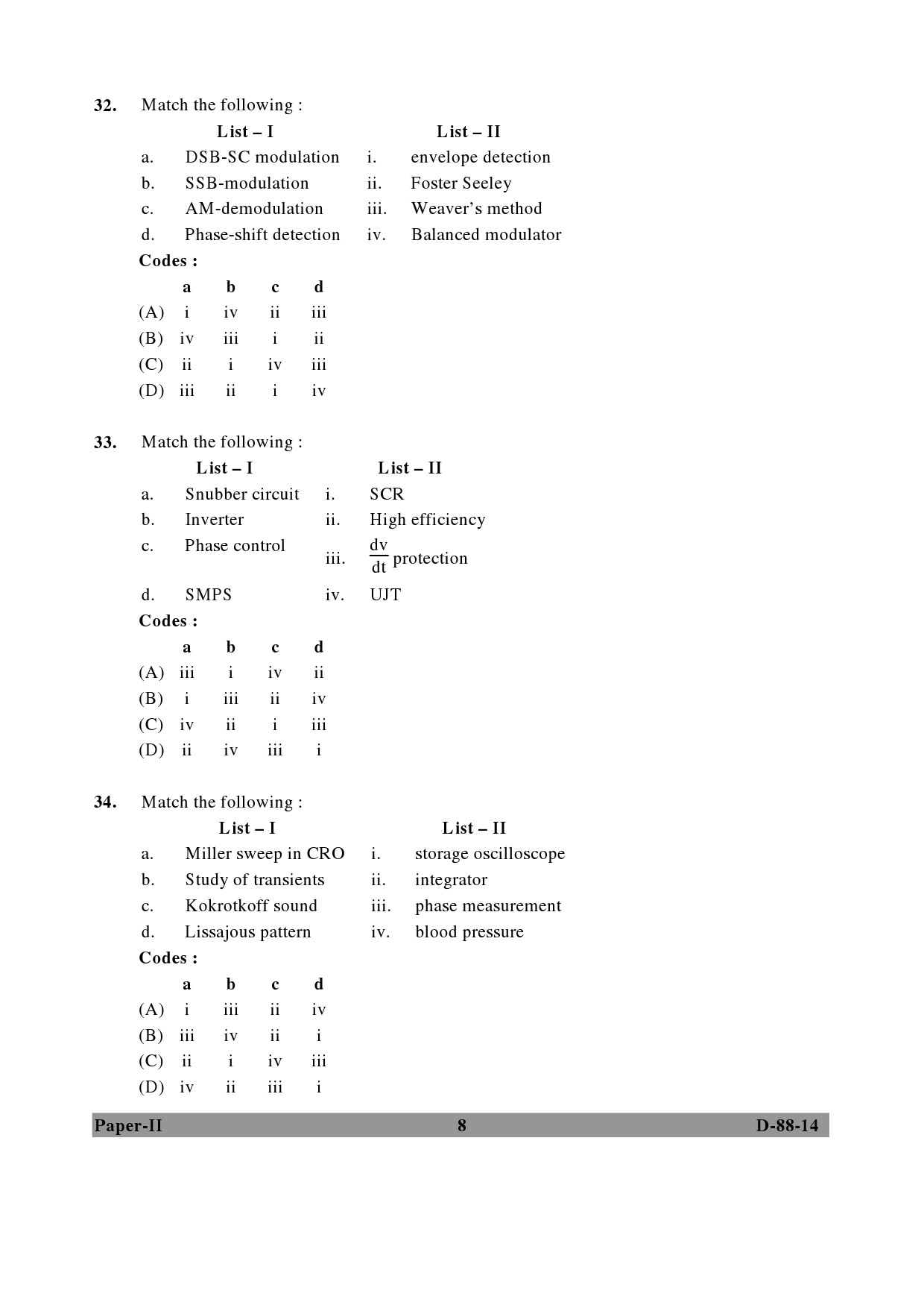 UGC NET Electronic Science Question Paper II December 2014 8