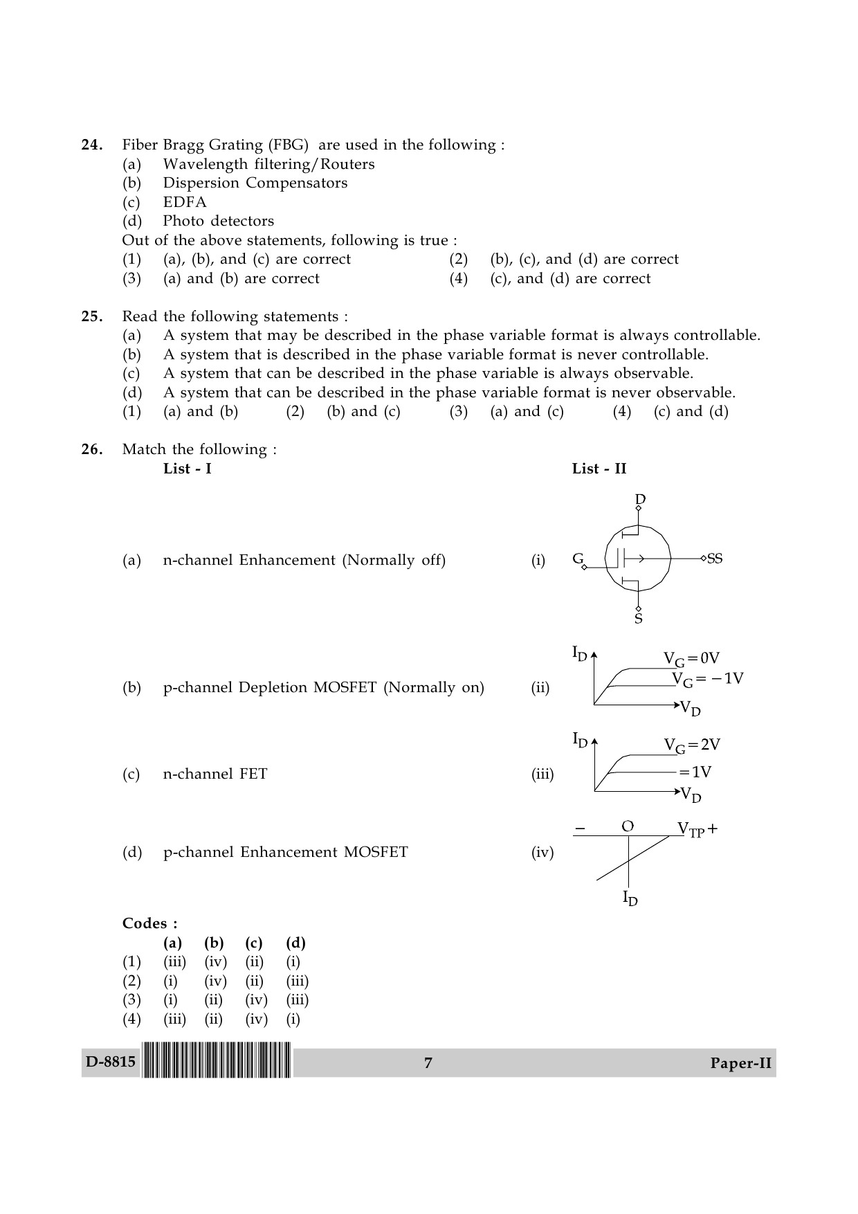 UGC NET Electronic Science Question Paper II December 2015 7