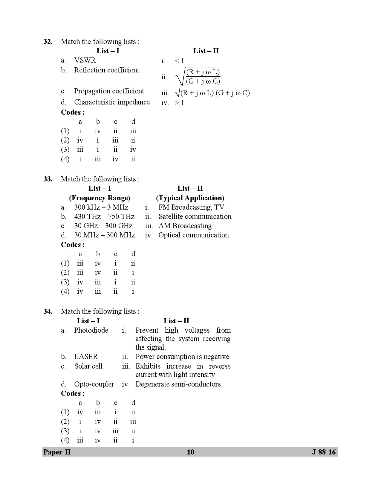 UGC NET Electronic Science Question Paper II July 2016 10