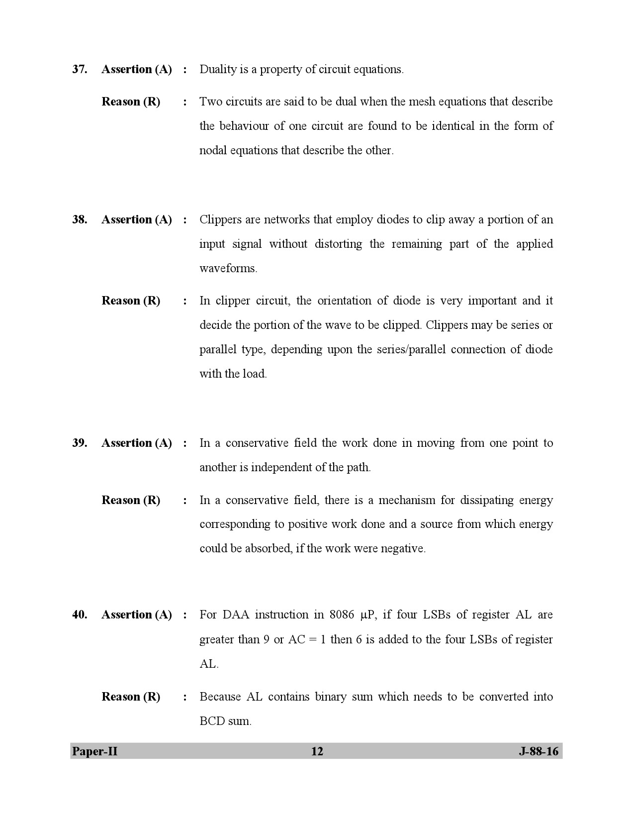 UGC NET Electronic Science Question Paper II July 2016 12