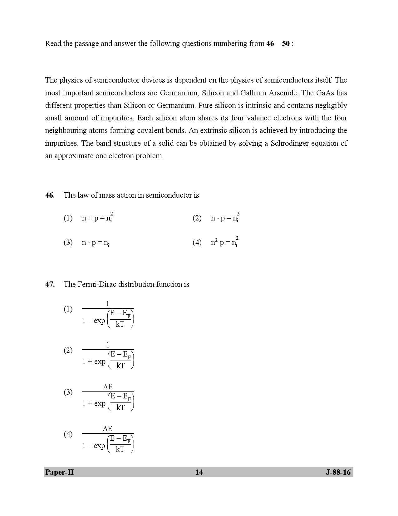 UGC NET Electronic Science Question Paper II July 2016 14