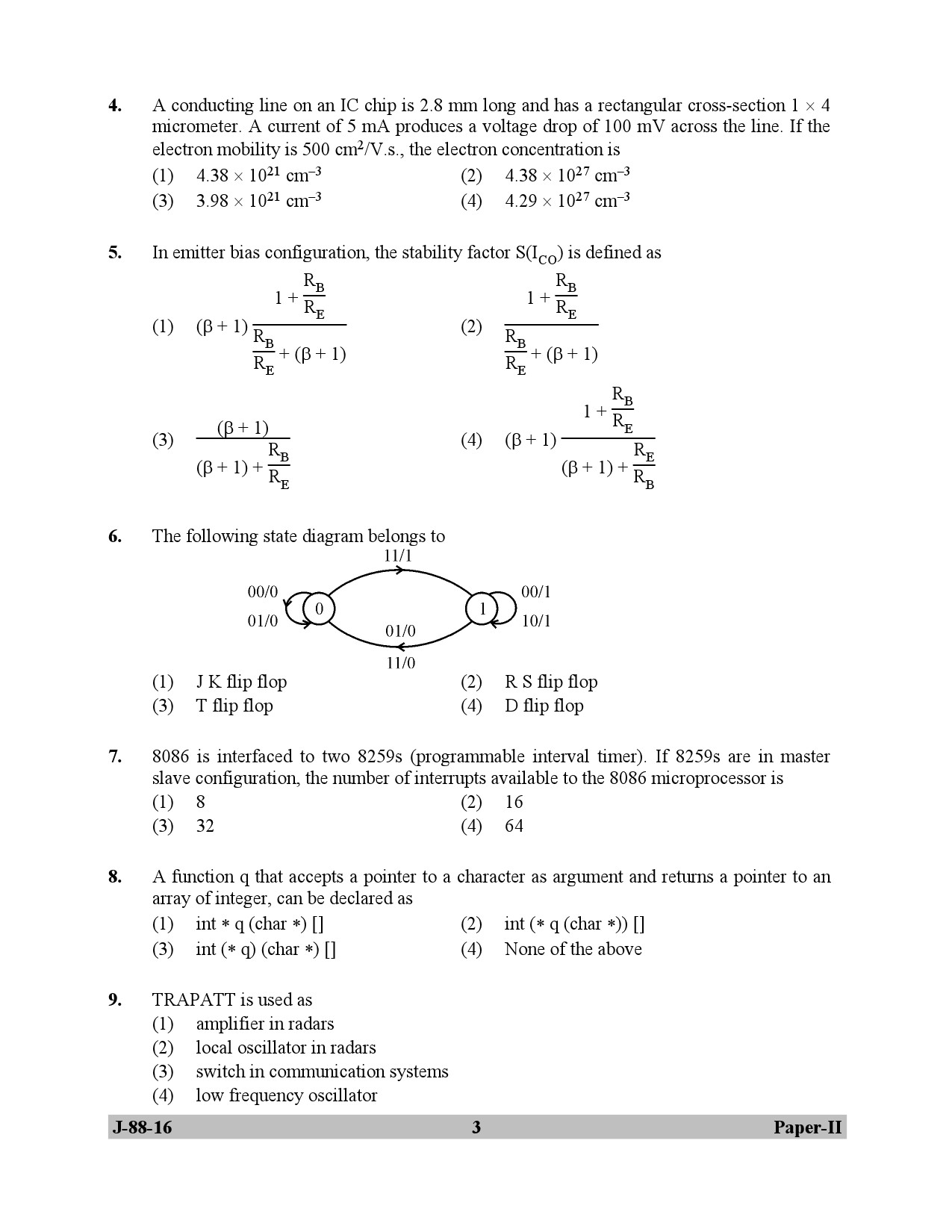 UGC NET Electronic Science Question Paper II July 2016 3