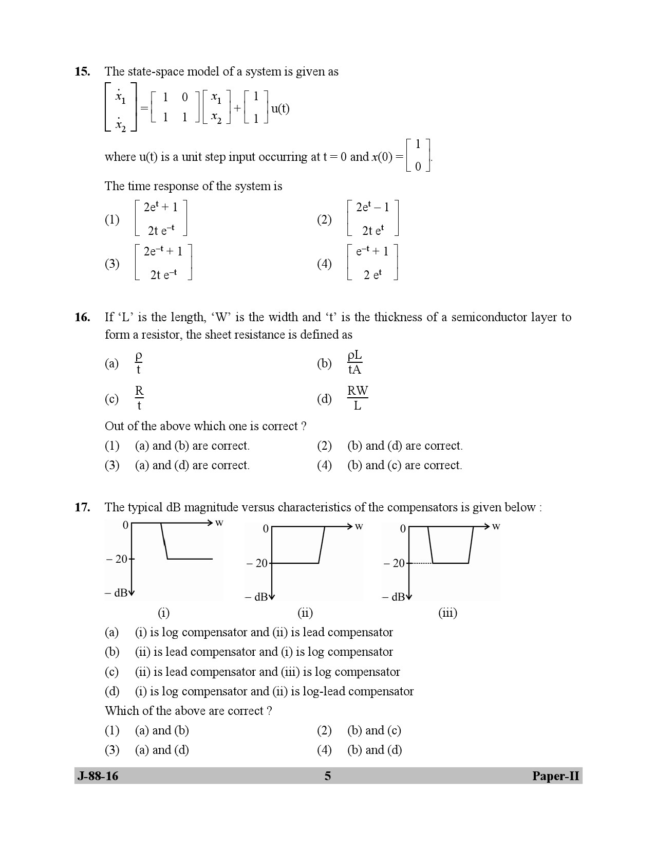 UGC NET Electronic Science Question Paper II July 2016 5