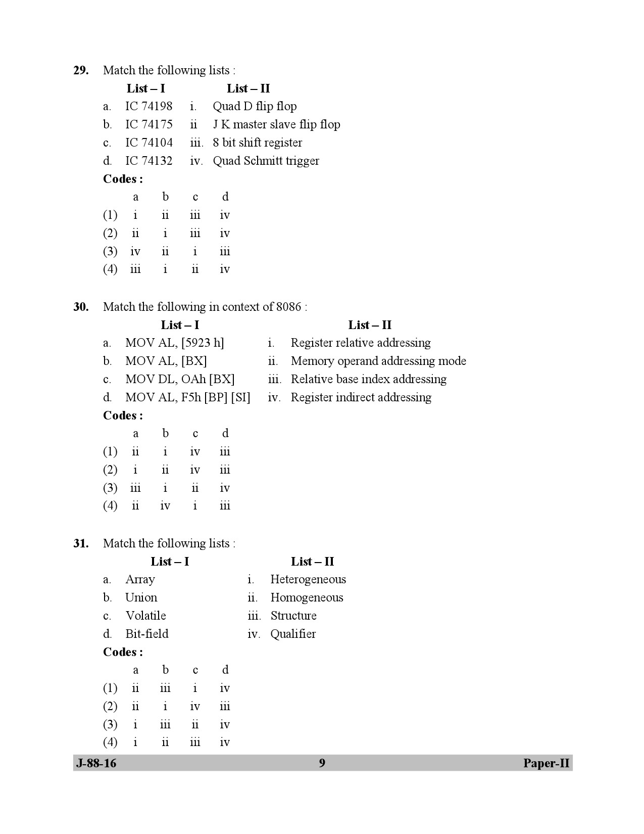 UGC NET Electronic Science Question Paper II July 2016 9