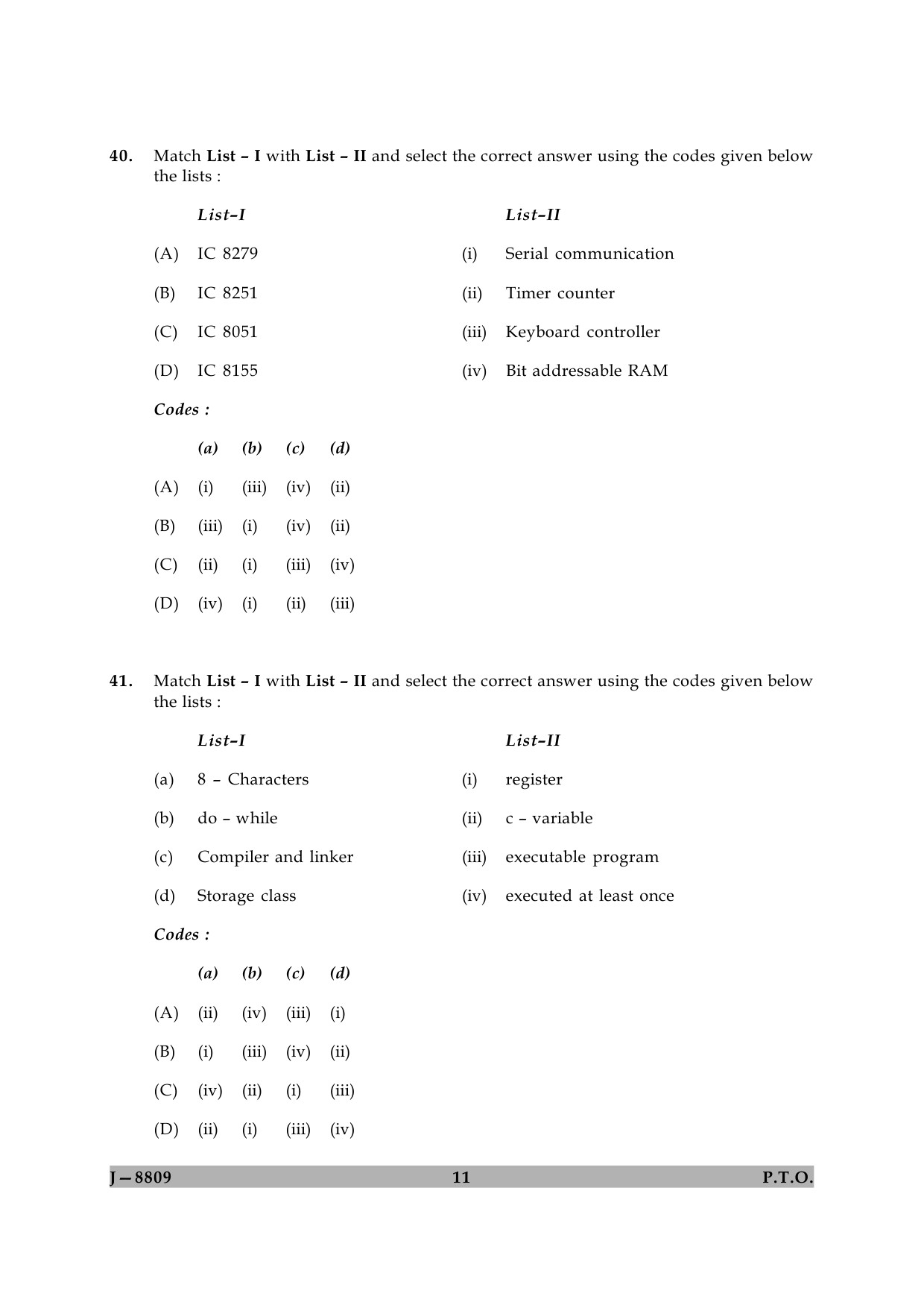 UGC NET Electronic Science Question Paper II June 2009 11