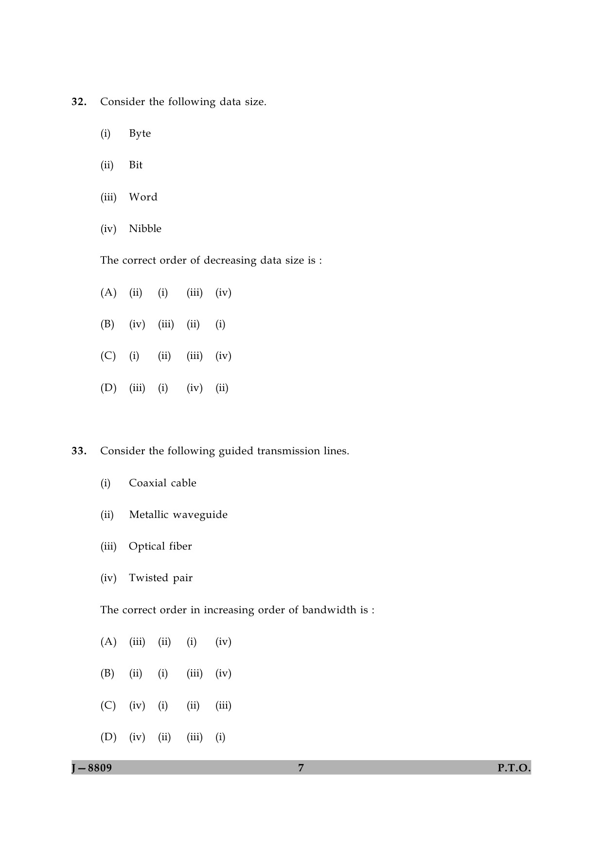 UGC NET Electronic Science Question Paper II June 2009 7