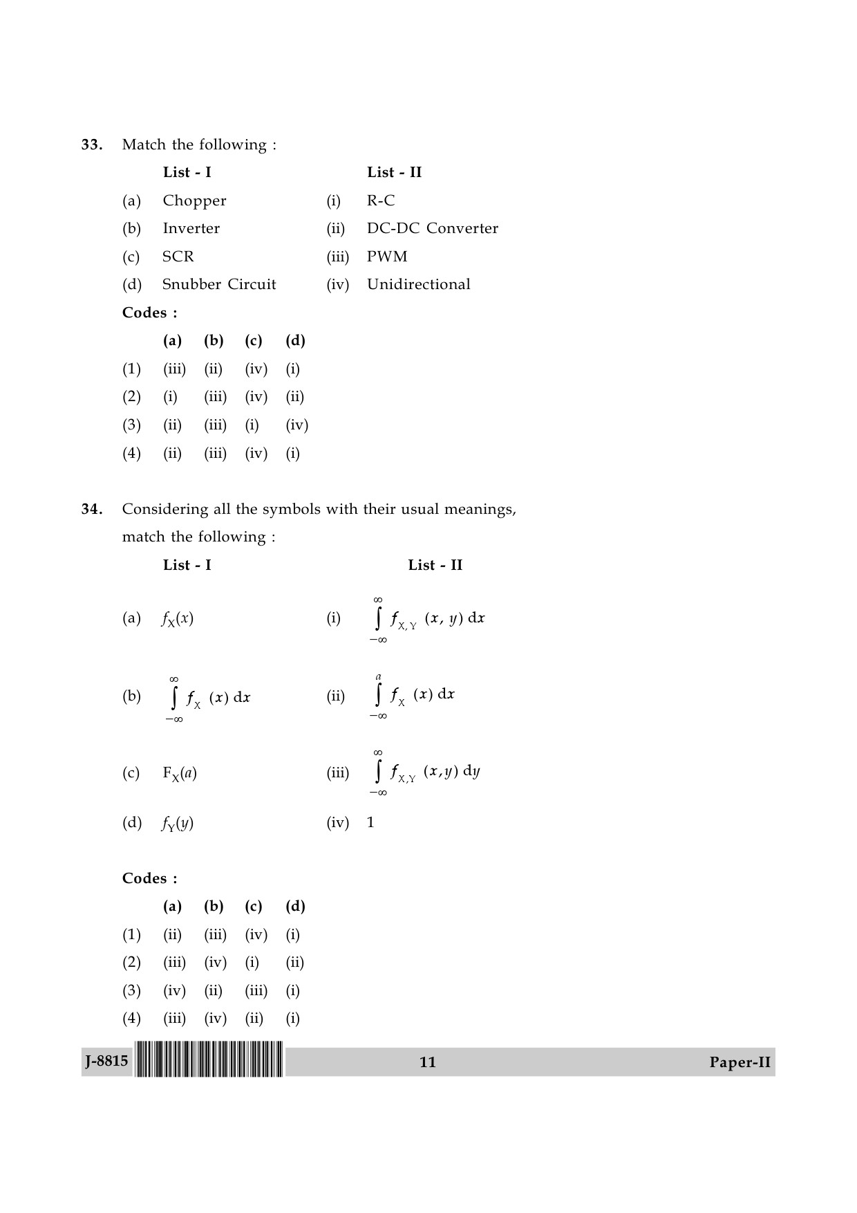 UGC NET Electronic Science Question Paper II June 2015 11