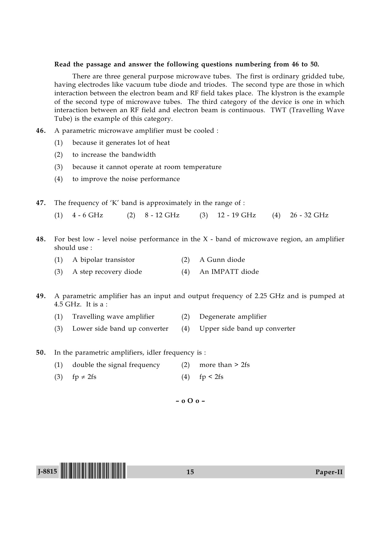 UGC NET Electronic Science Question Paper II June 2015 15