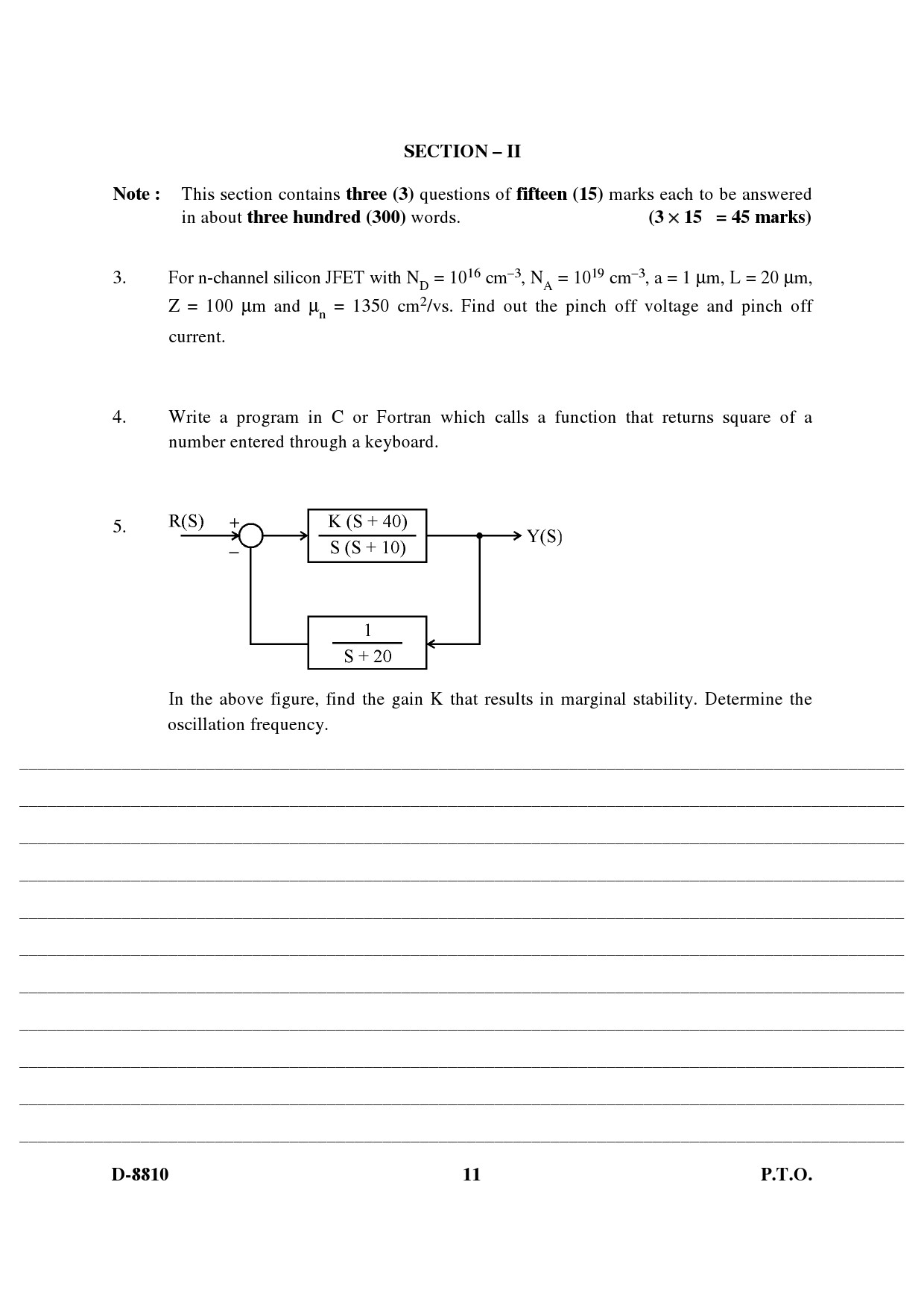 UGC NET Electronic Science Question Paper III December 2010 5