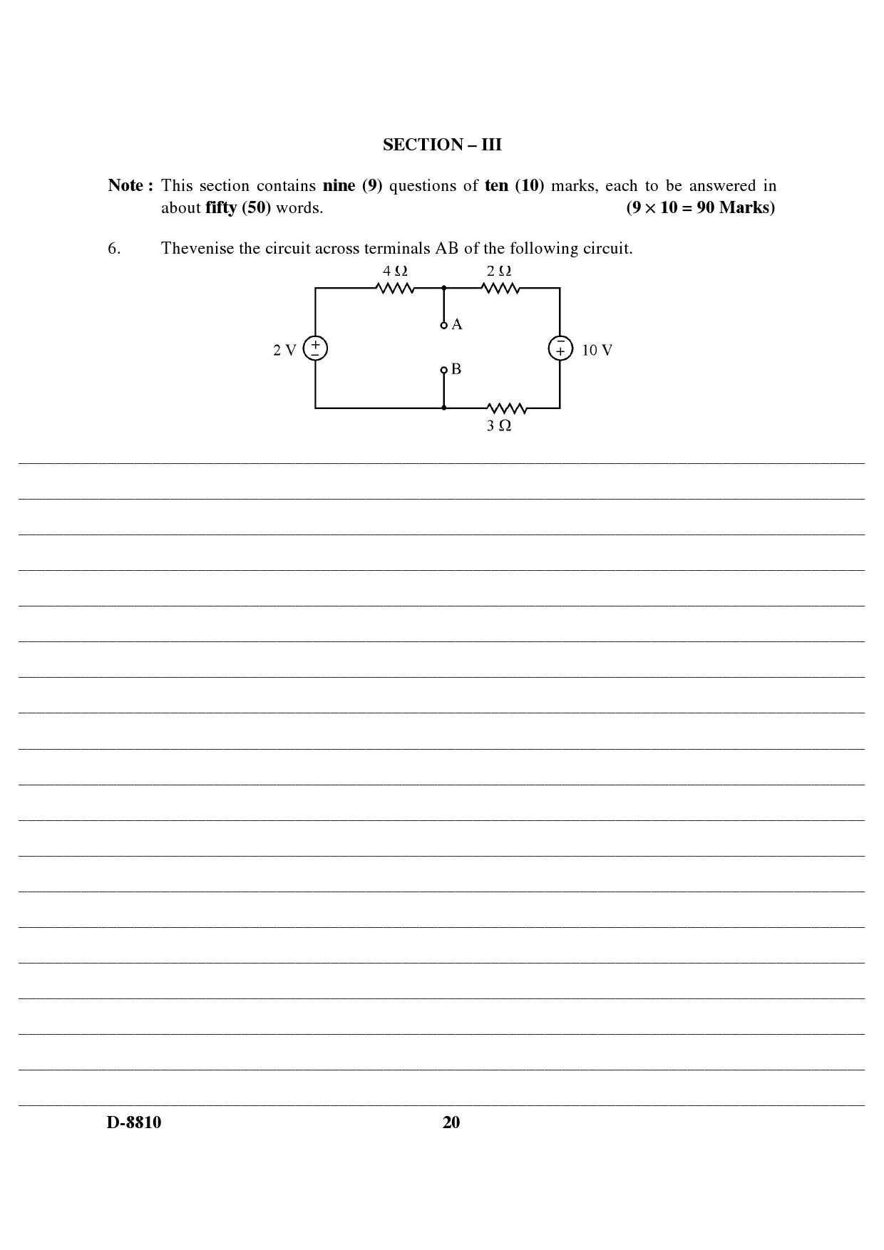 UGC NET Electronic Science Question Paper III December 2010 6