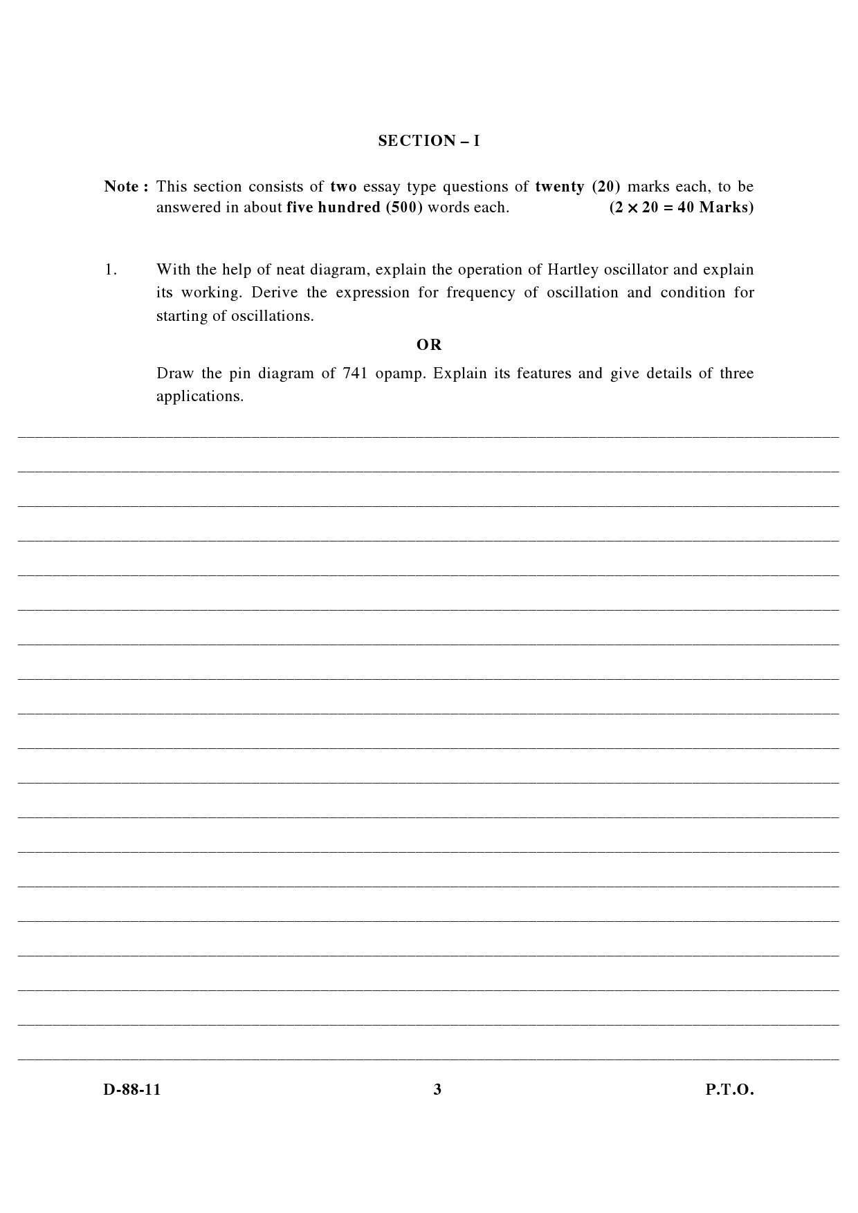 UGC NET Electronic Science Question Paper III December 2011 3