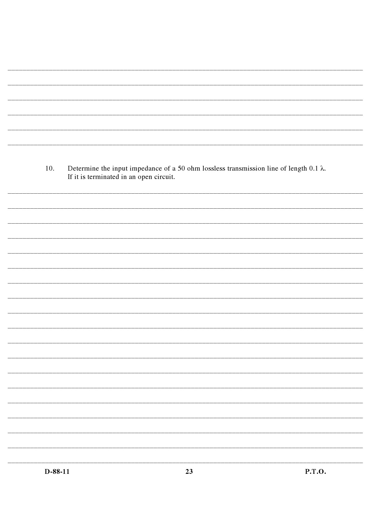 UGC NET Electronic Science Question Paper III December 2011 9