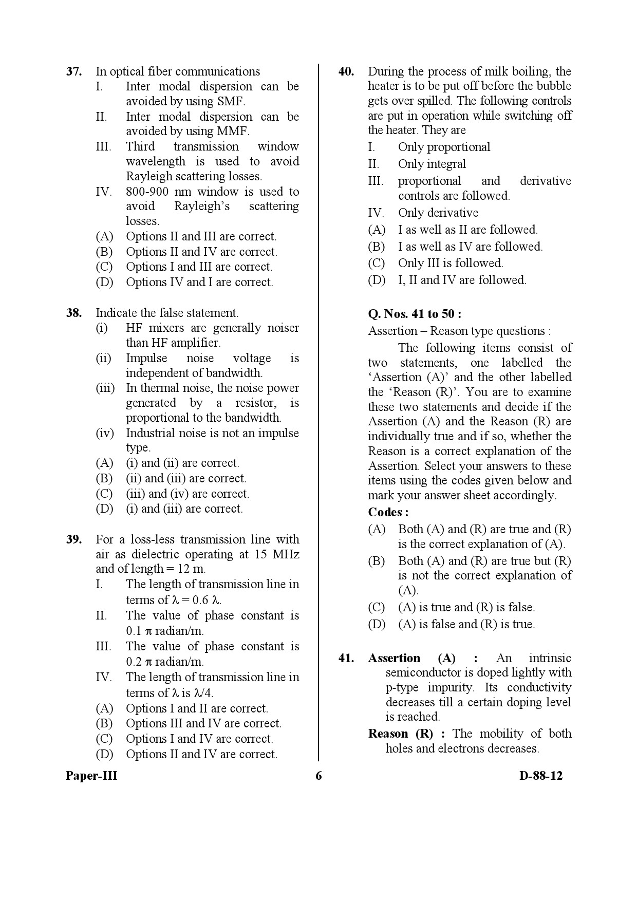 UGC NET Electronic Science Question Paper III December 2012 6