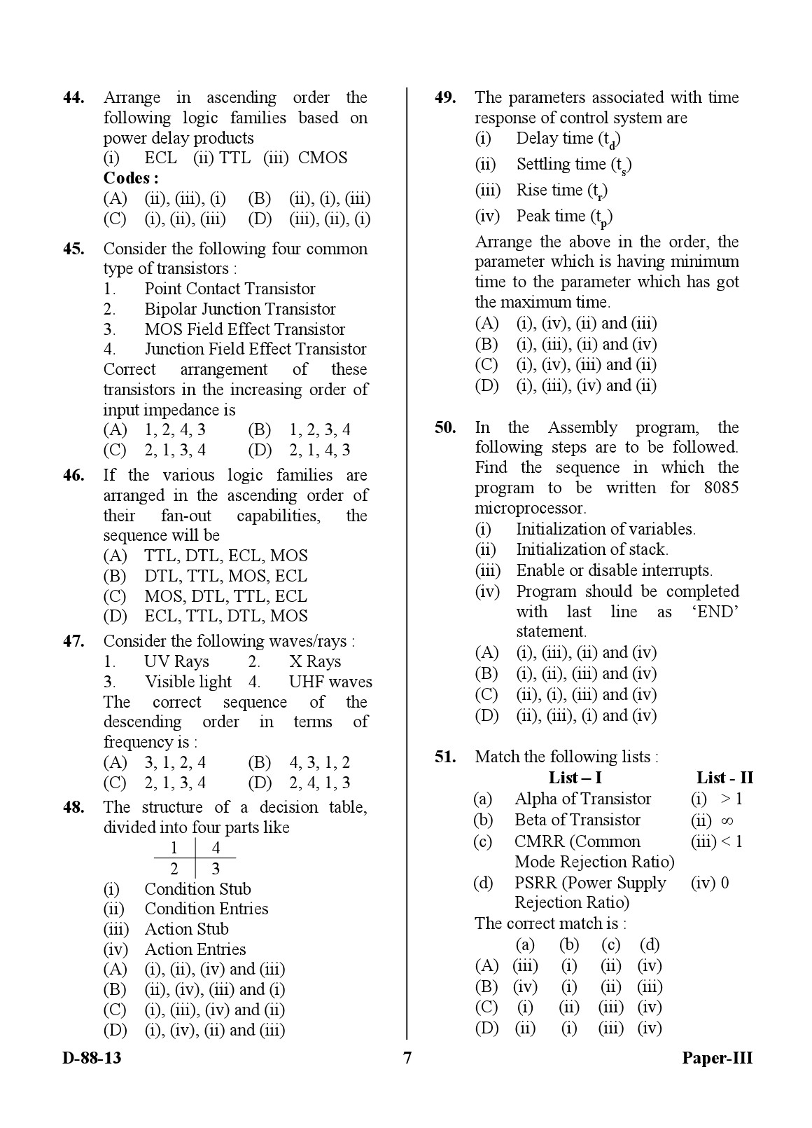 UGC NET Electronic Science Question Paper III December 2013 7