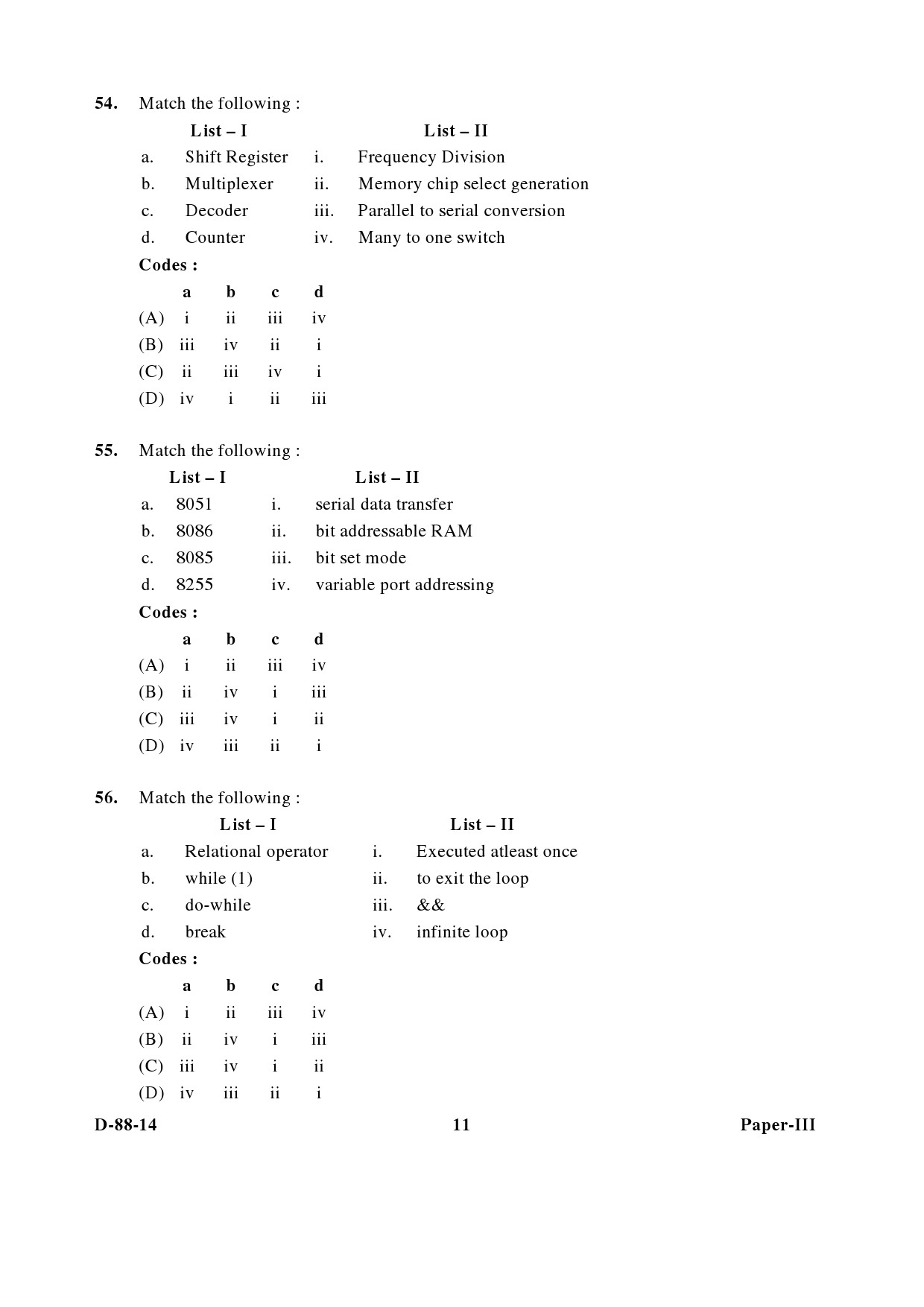 UGC NET Electronic Science Question Paper III December 2014 11