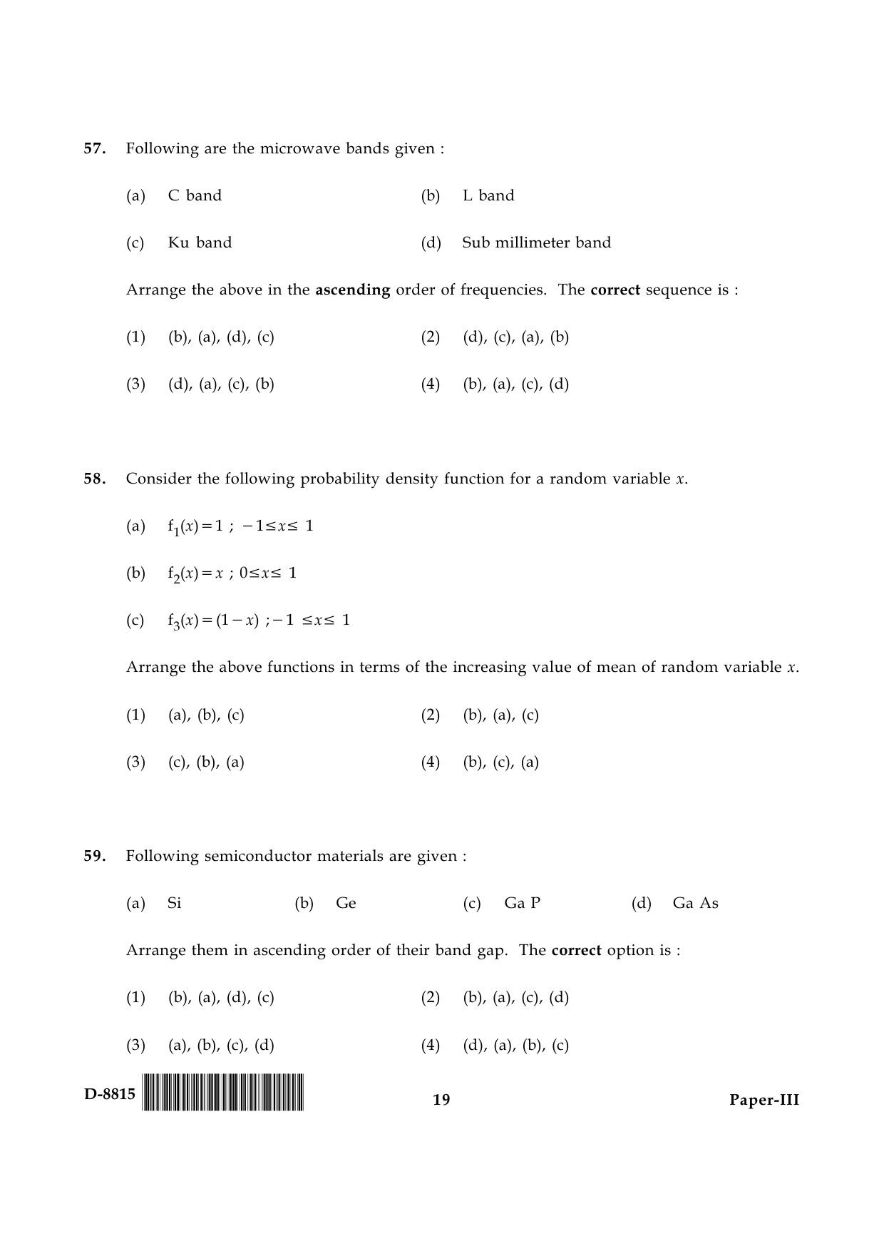 UGC NET Electronic Science Question Paper III December 2015 19