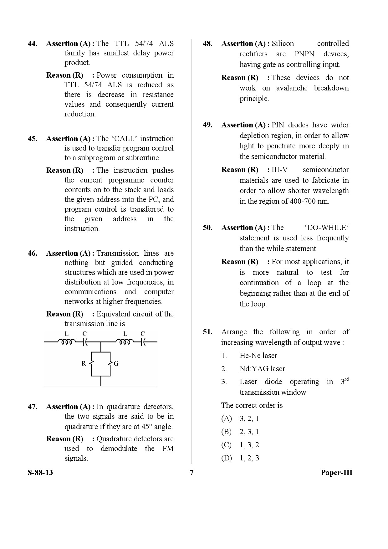 UGC NET Electronic Science Question Paper III Exam September 2013 7