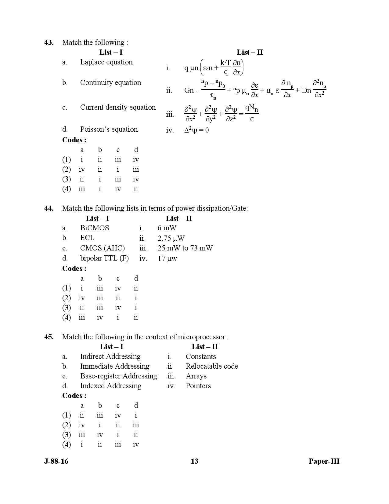 UGC NET Electronic Science Question Paper III July 2016 13