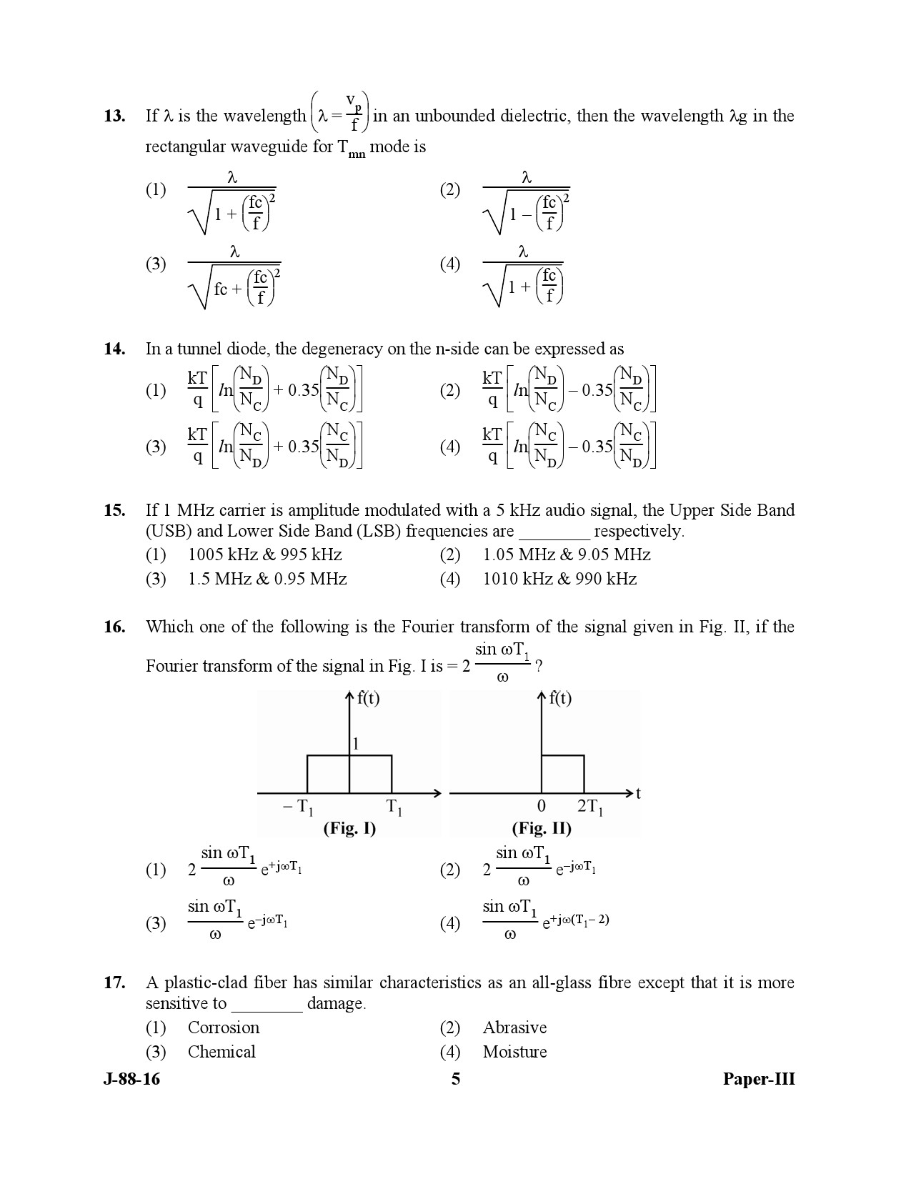 UGC NET Electronic Science Question Paper III July 2016 5