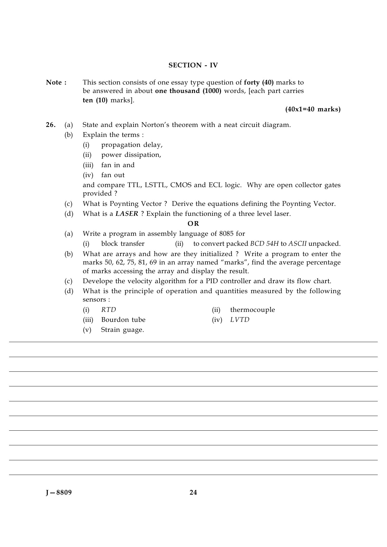 UGC NET Electronic Science Question Paper III June 2009 15