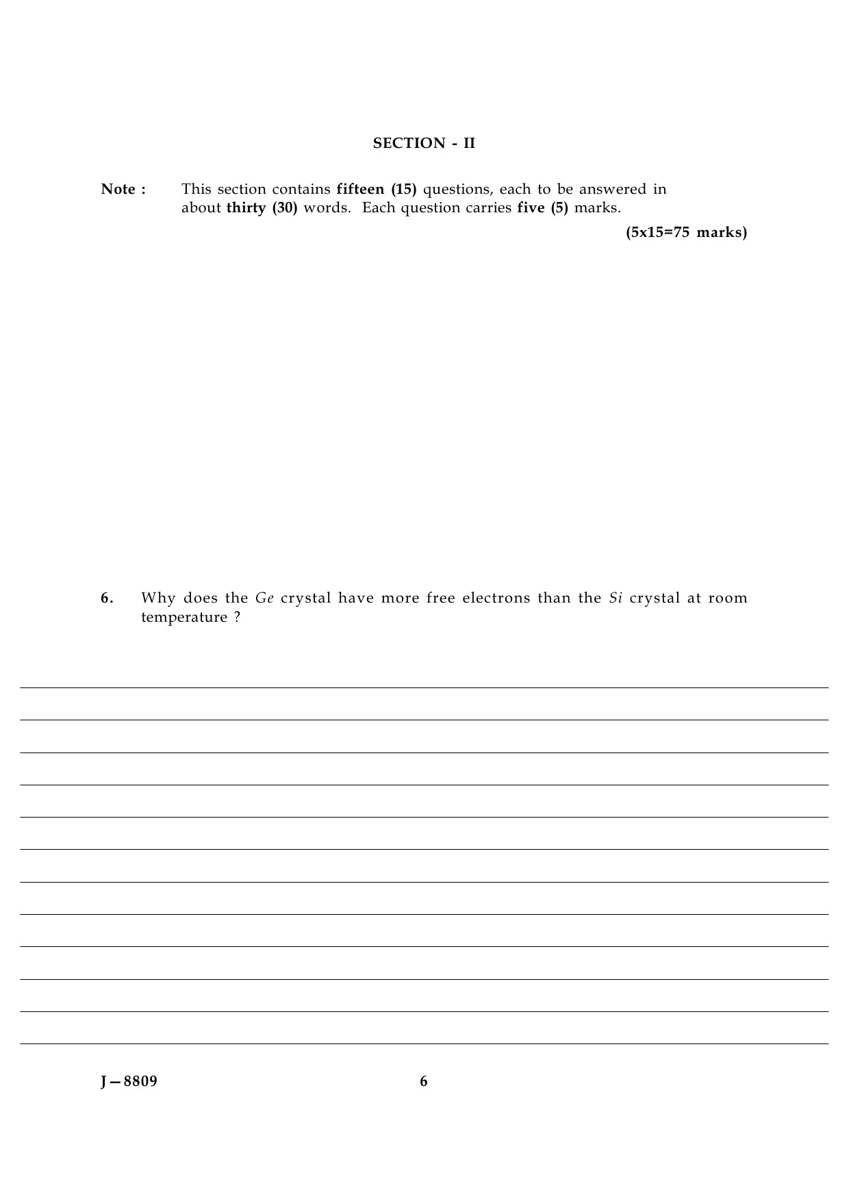 UGC NET Electronic Science Question Paper III June 2009 6