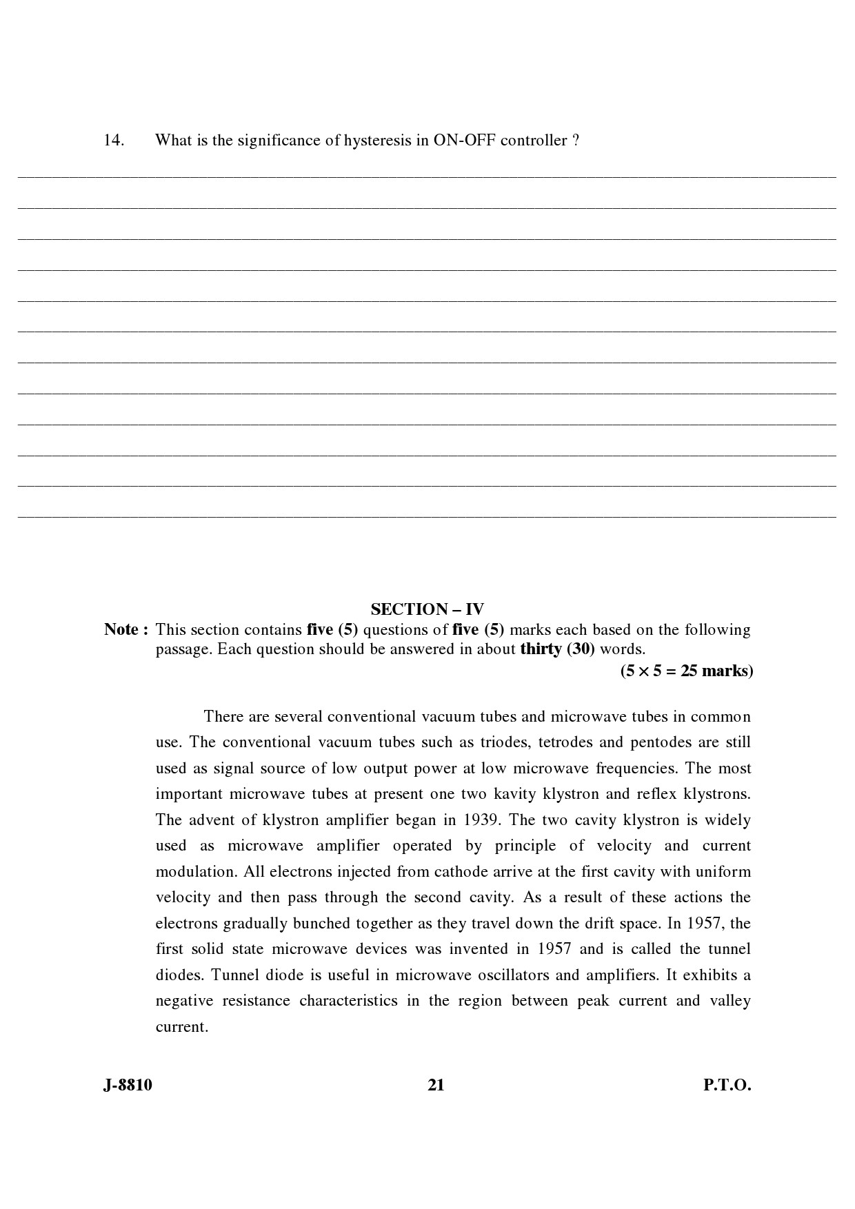 UGC NET Electronic Science Question Paper III June 2010 10