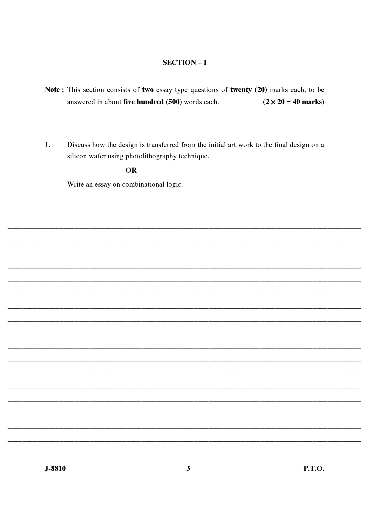 UGC NET Electronic Science Question Paper III June 2010 3